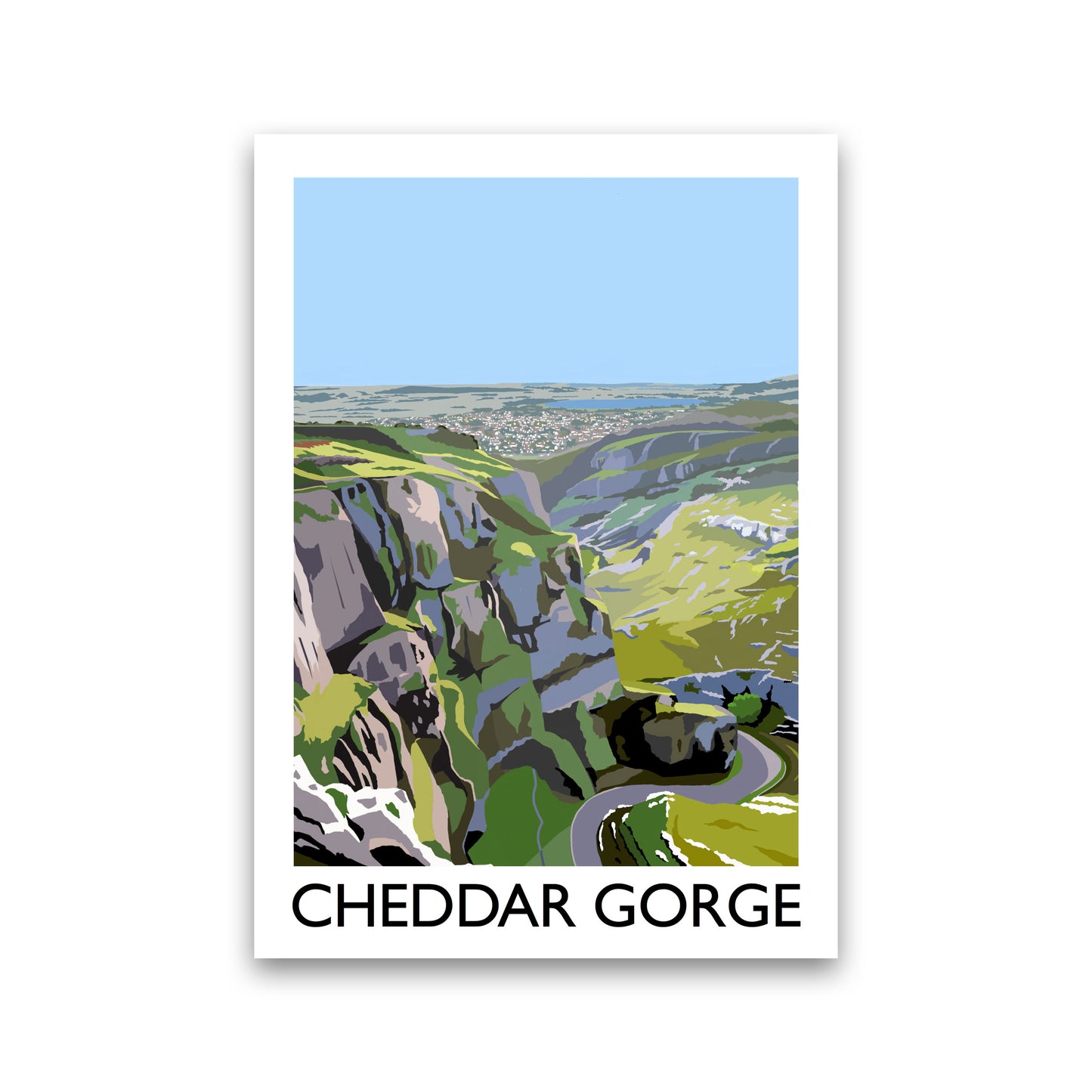 Cheddar Gorge Art Print by Richard O'Neill Print Only