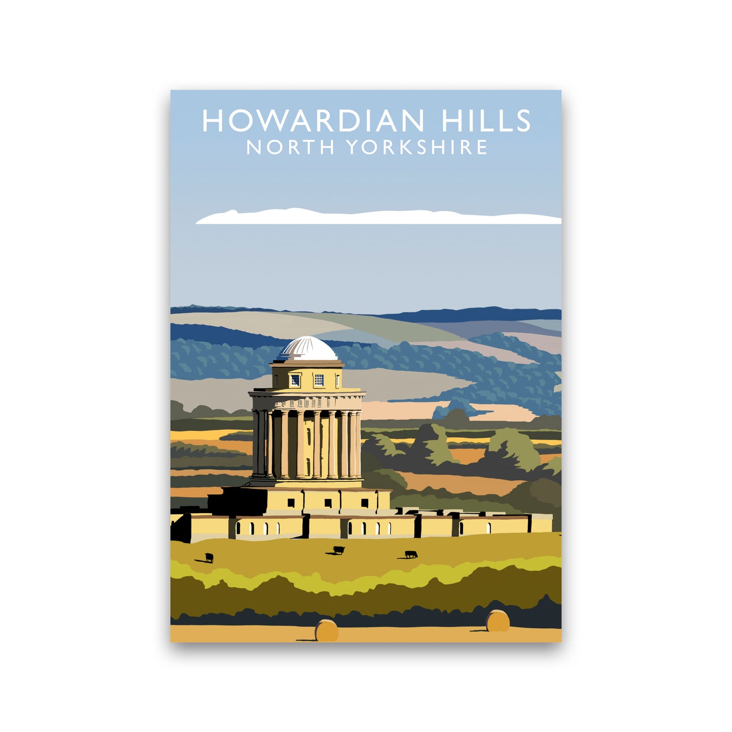 Howardian Hills (Portrait) by Richard O'Neill Yorkshire Art Print Print Only