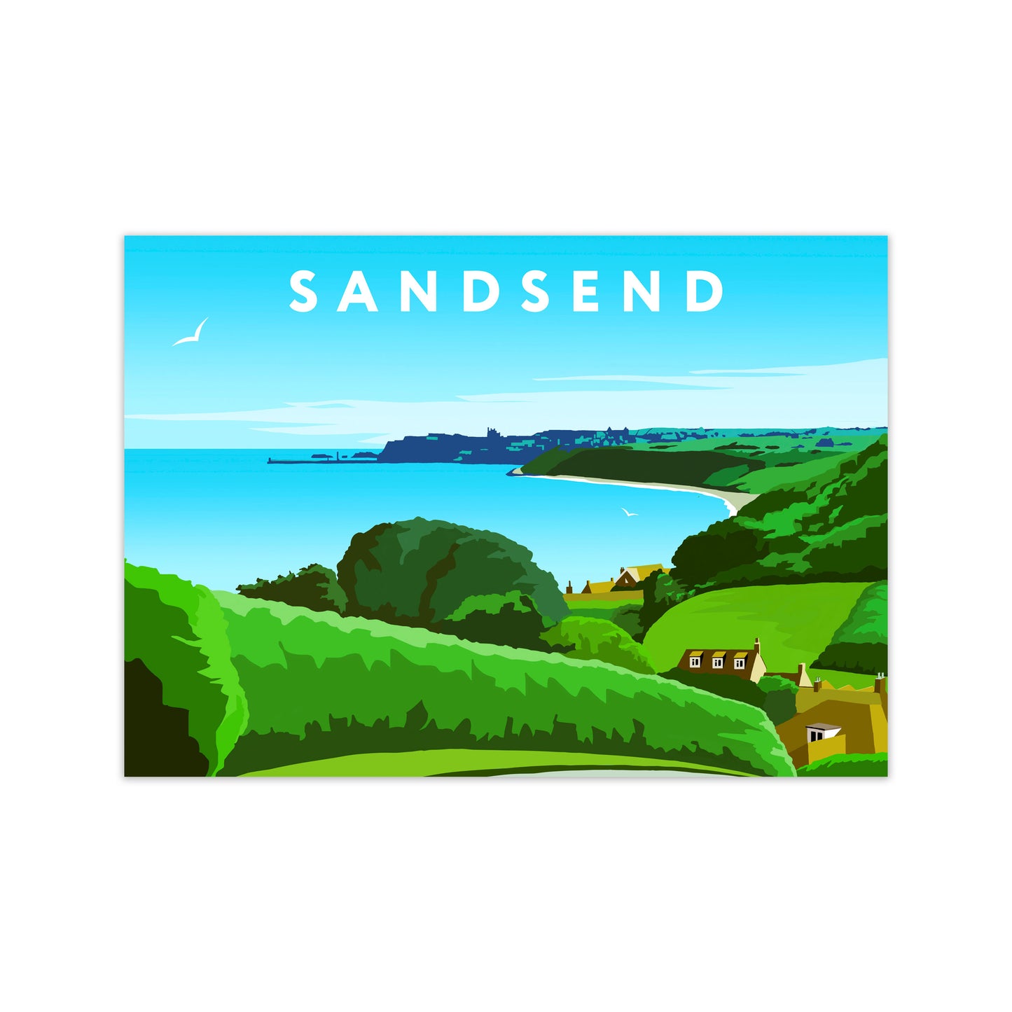 Sandsend Art Print by Richard O'Neill Print Only