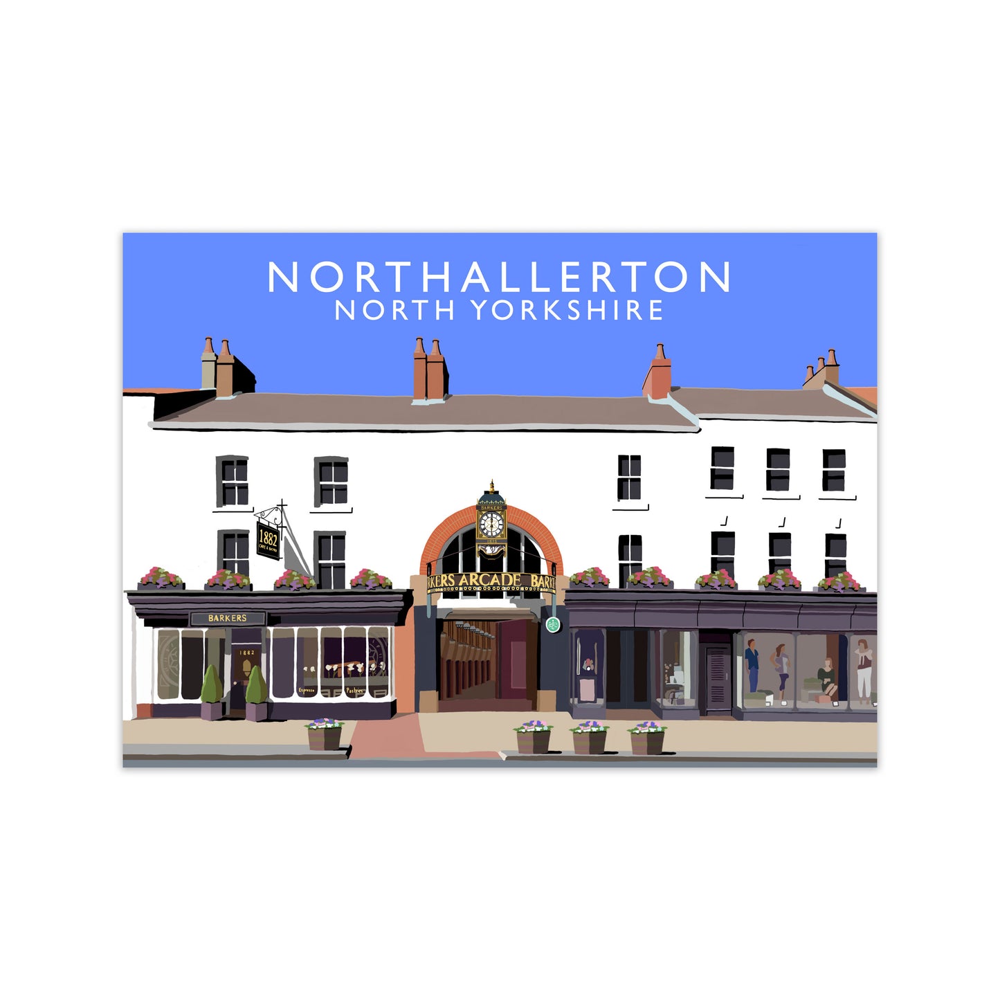 Northallerton North Yorkshire Travel Art Print by Richard O'Neill Print Only