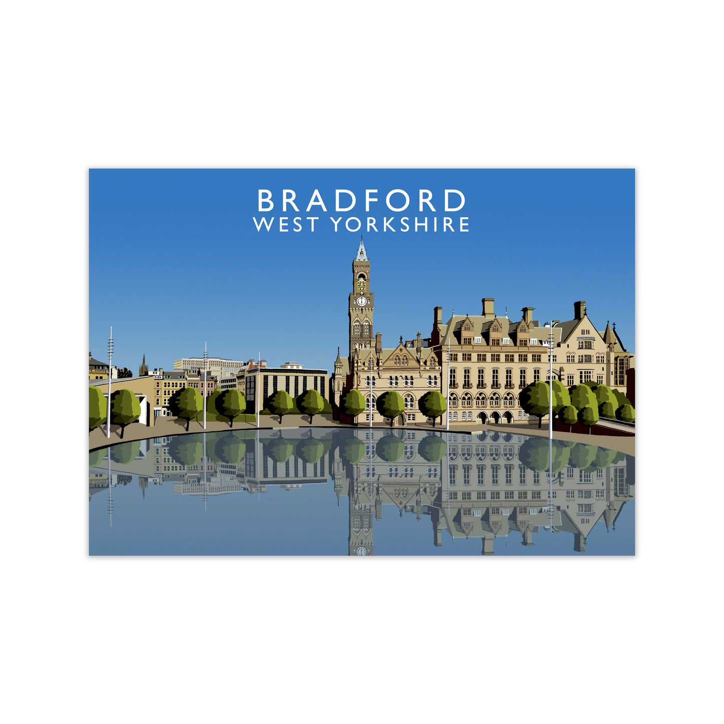 Bradford West Yorkshire Art Print by Richard O'Neill Print Only