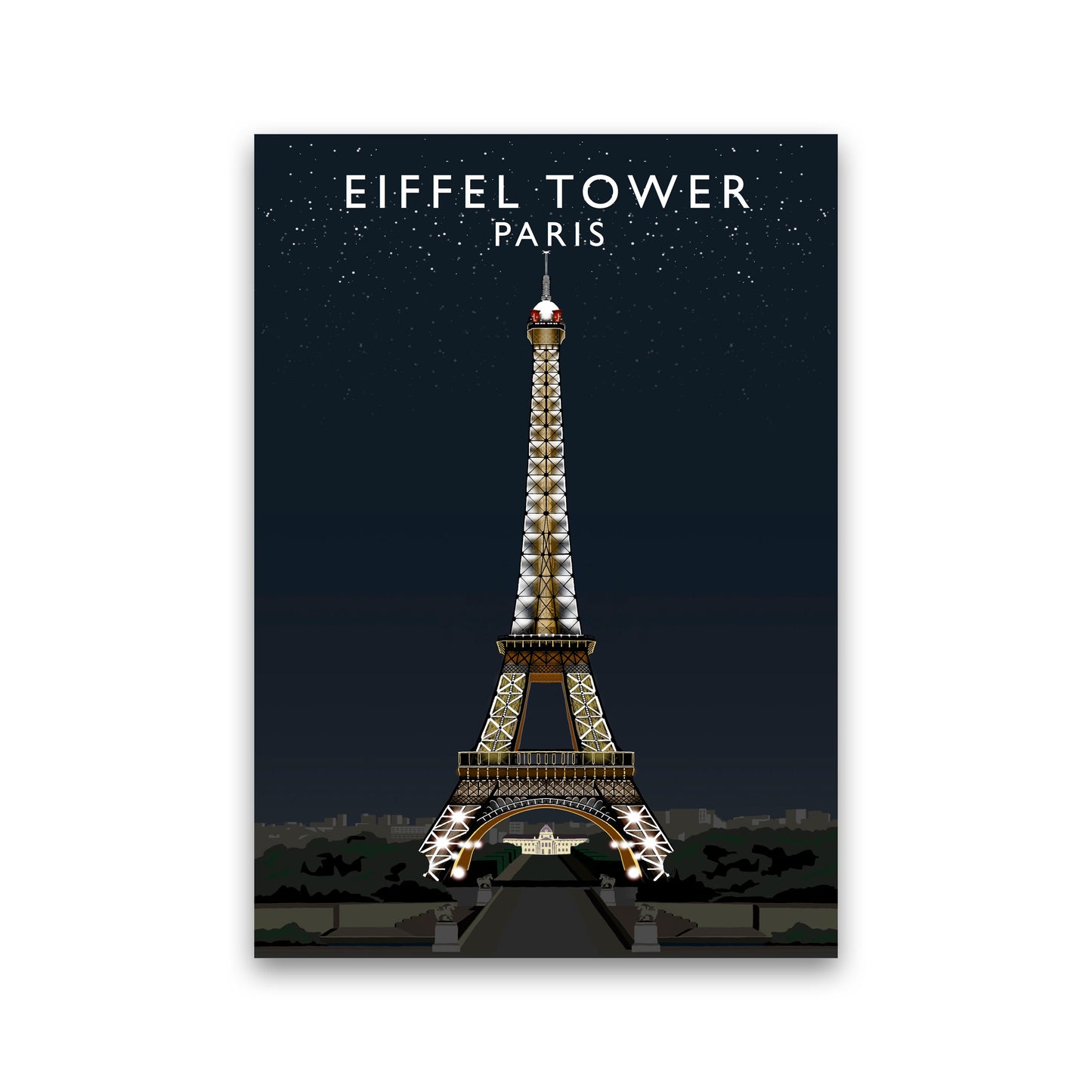 Eiffel Tower Night by Richard O'Neill Print Only