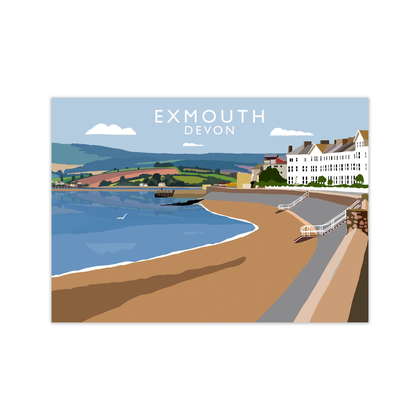 Exmouth Devon Art Print by Richard O'Neill Print Only