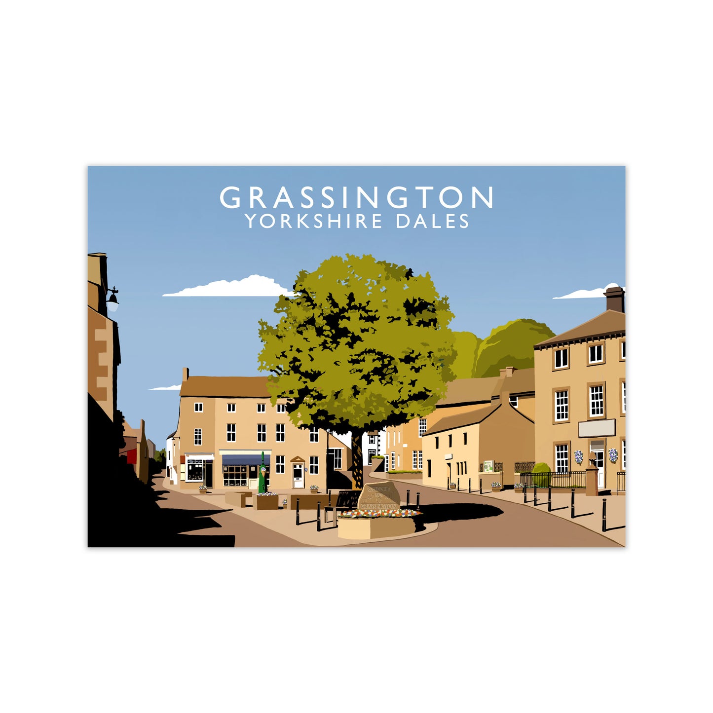 Grassington Yorkshire Dales Art Print by Richard O'Neill Print Only