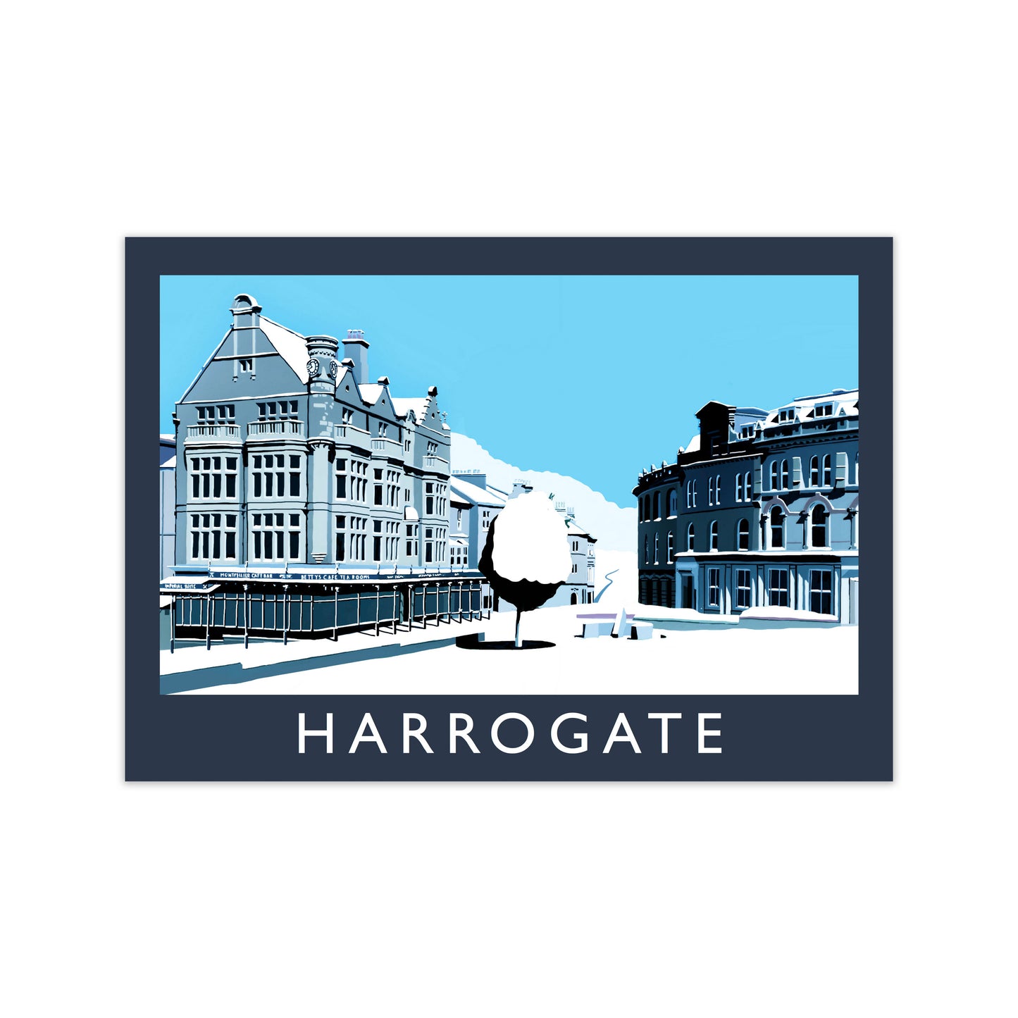 Harrogate Travel Art Print by Richard O'Neill, Framed Wall Art Print Only