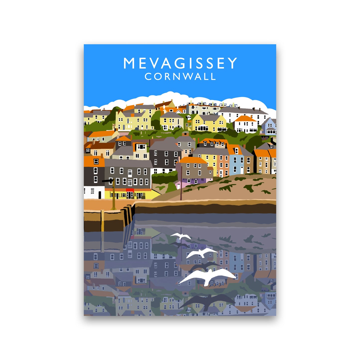 Mevagissey Cornwall Framed Digital Art Print by Richard O'Neill Print Only