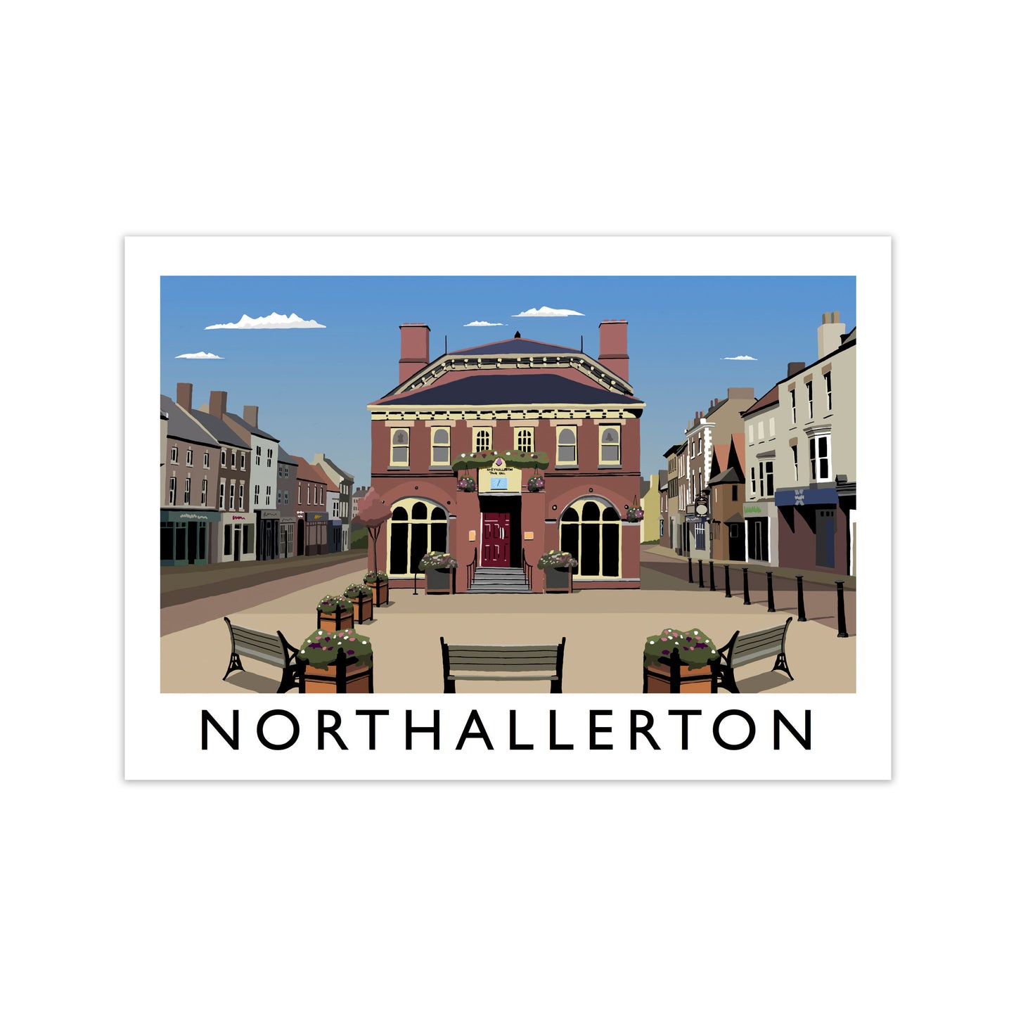 Northallerton Framed Digital Art Print by Richard O'Neill Print Only