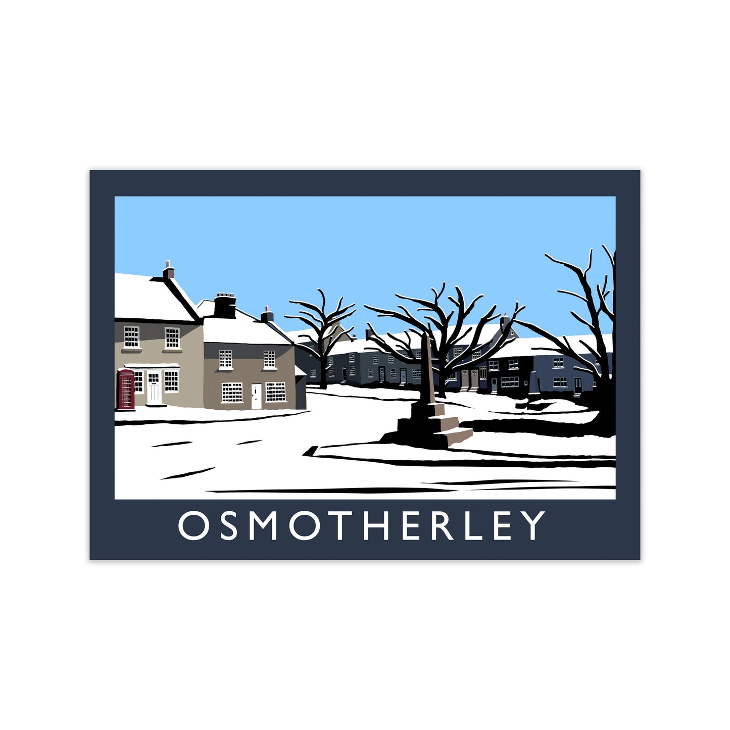 Osmotherley Travel Art Print by Richard O'Neill, Framed Wall Art Print Only