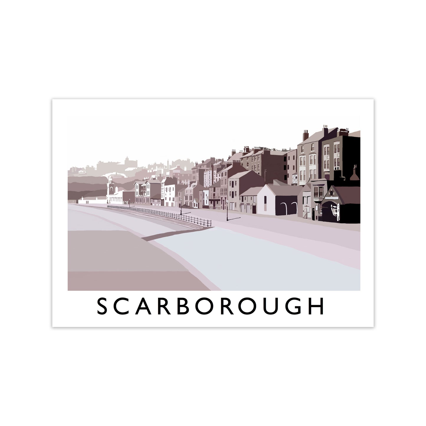 Scarborough Travel Art Print by Richard O'Neill, Framed Wall Art Print Only