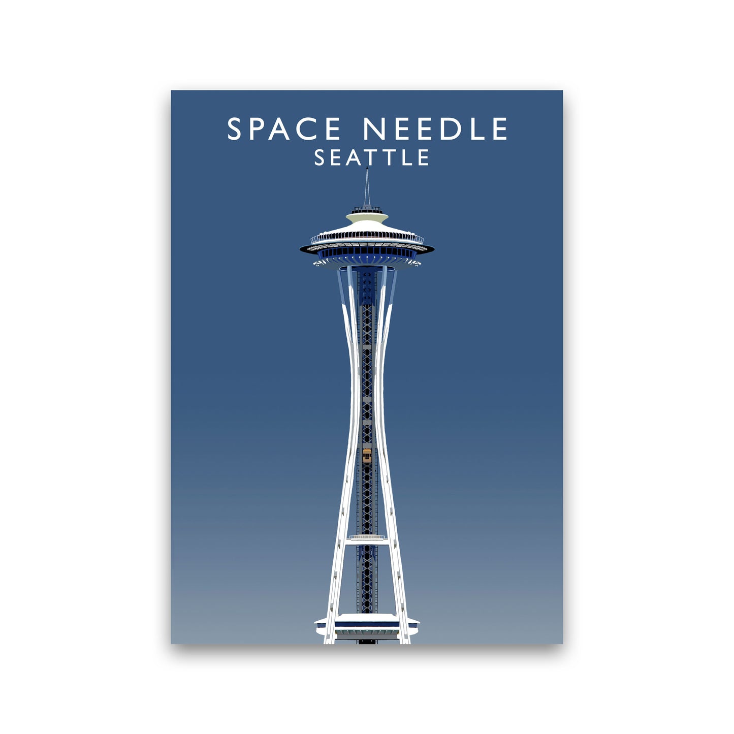 Space Needle Seattle Art Print by Richard O'Neill Print Only