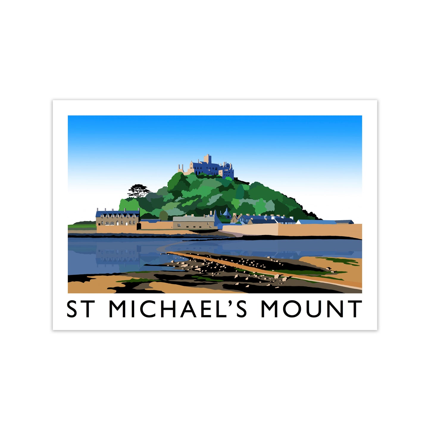 St Michael's Mount Framed Digital Art Print by Richard O'Neill Print Only