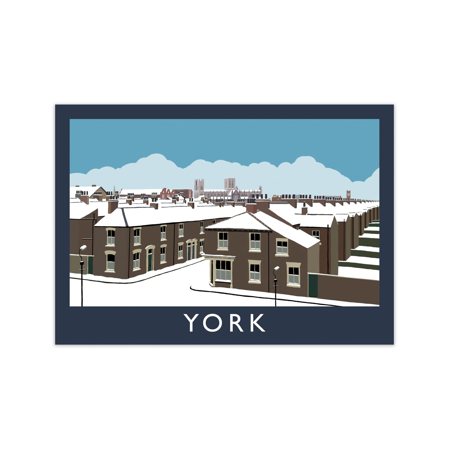 York Travel Art Print by Richard O'Neill, Framed Wall Art Print Only