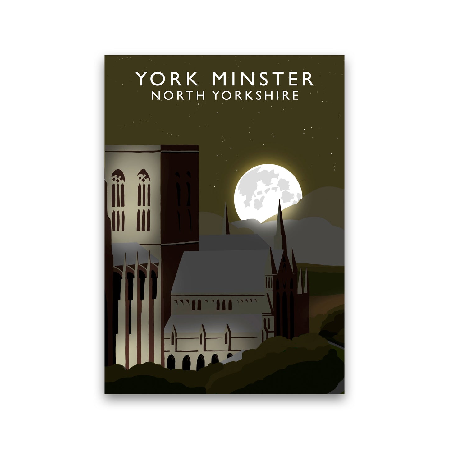 York Minster Travel Art Print by Richard O'Neill, Framed Wall Art Print Only