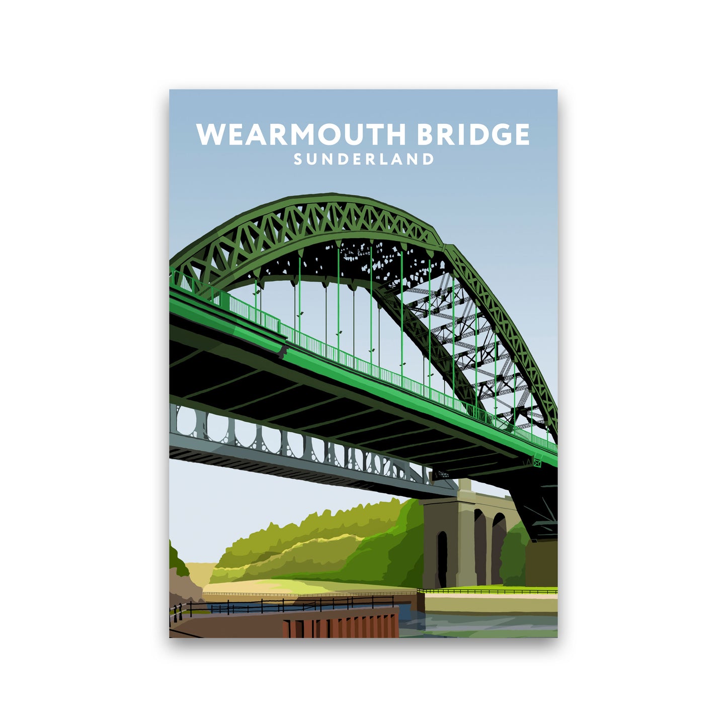Wearmouth Bridge Portrait by Richard O'Neill Print Only