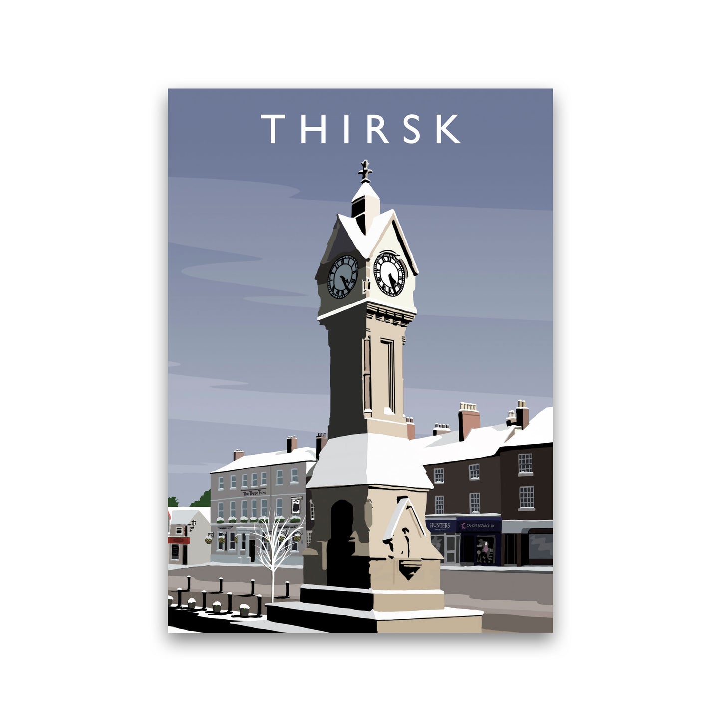 Thirsk 2 (Snow) portrait by Richard O'Neill Print Only