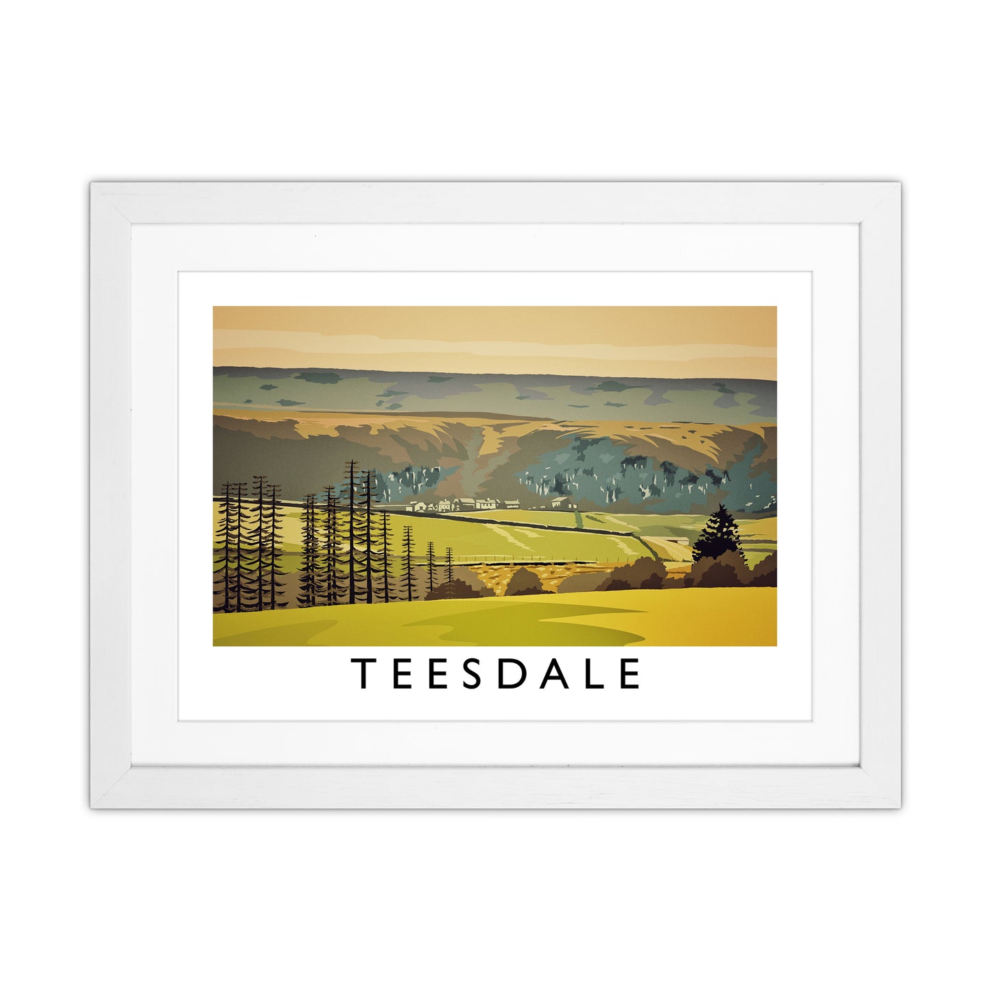 Teesdale Art Print by Richard O'Neill White Grain