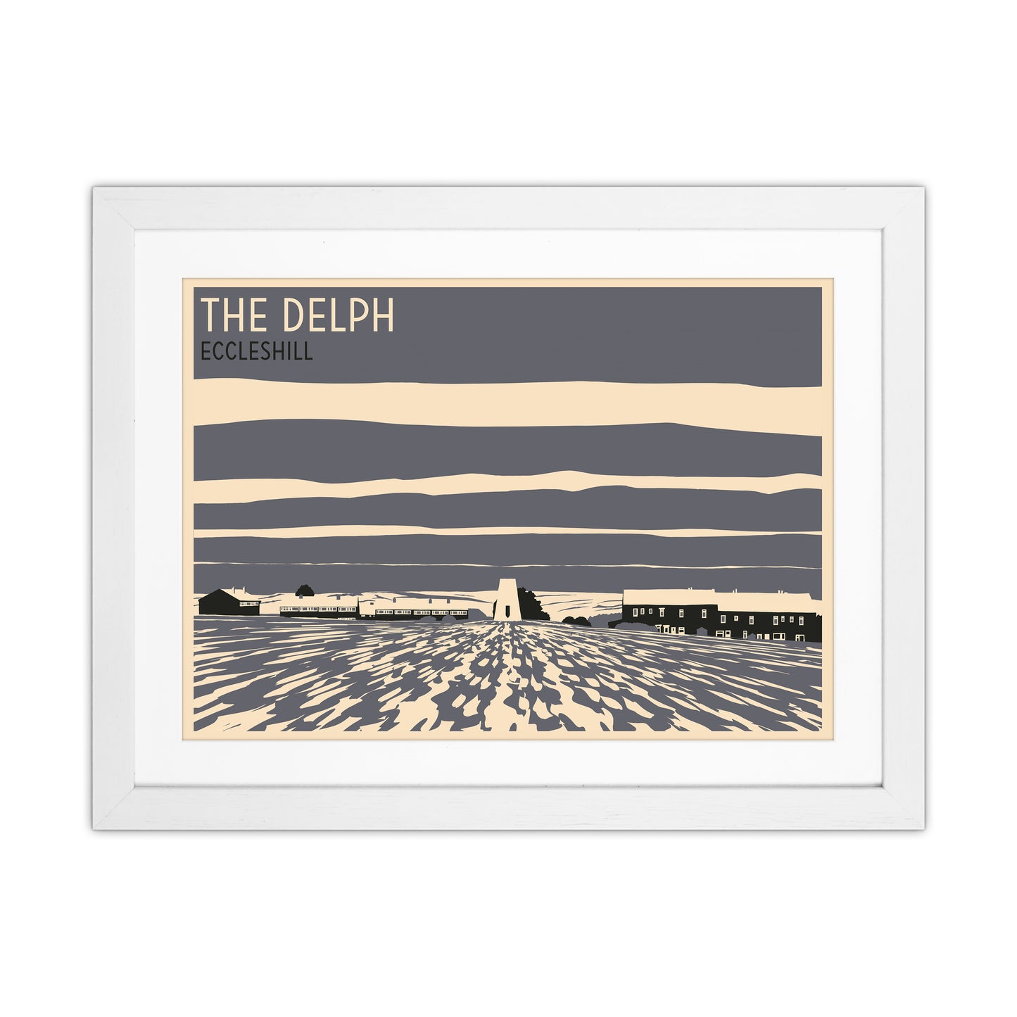 The Delph, Eccleshill Travel Art Print by Richard O'Neill White Grain