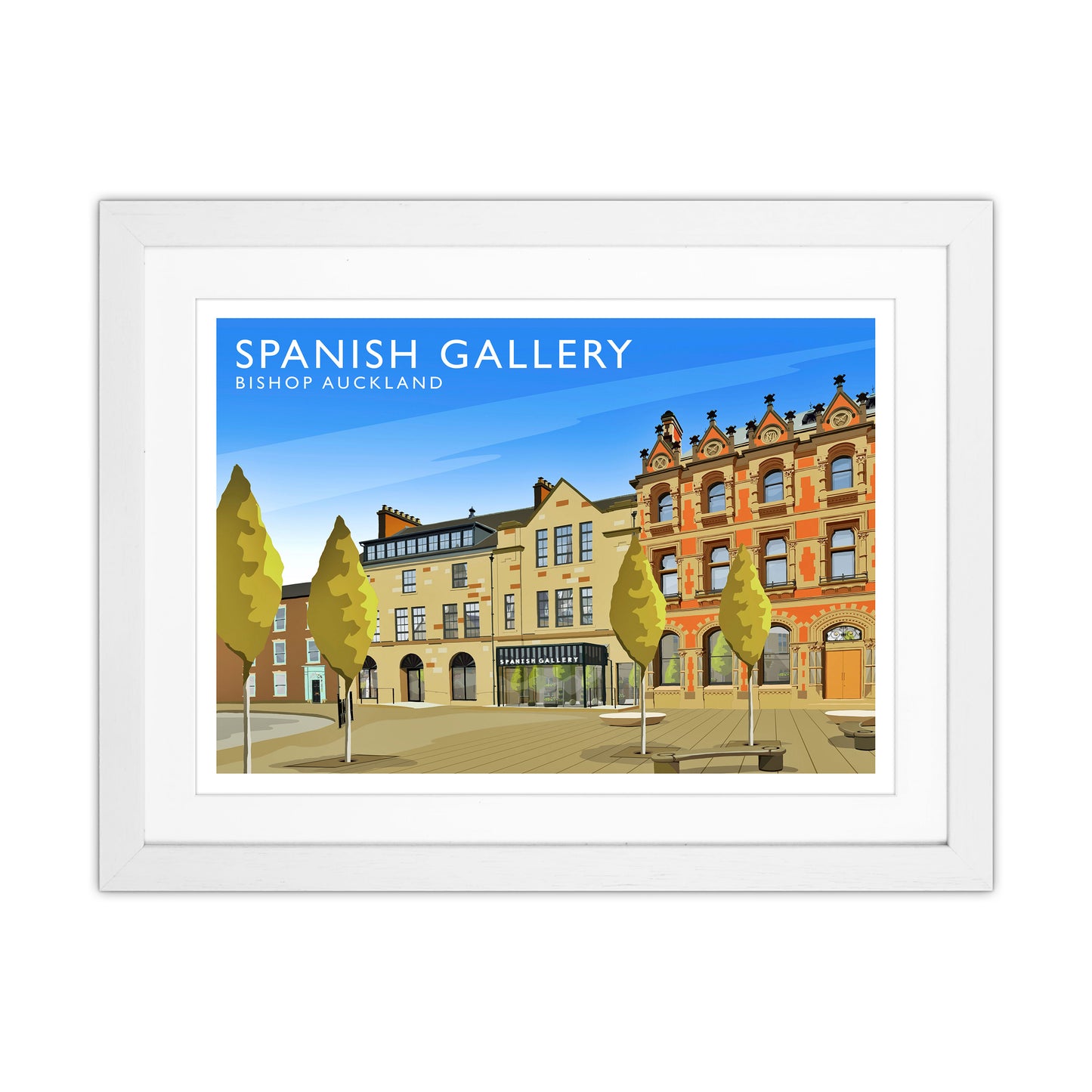 Spanish Gallery Travel Art Print by Richard O'Neill White Grain