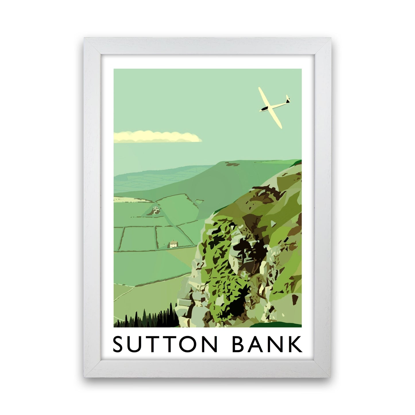 Sutton Bank Art Print by Richard O'Neill White Grain