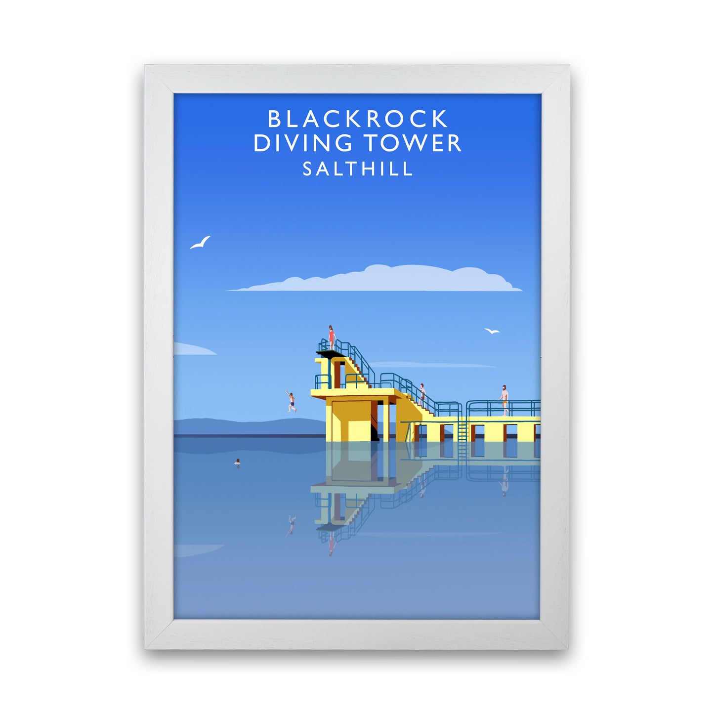 Blackrock Diving Tower (Portrait) by Richard O'Neill White Grain