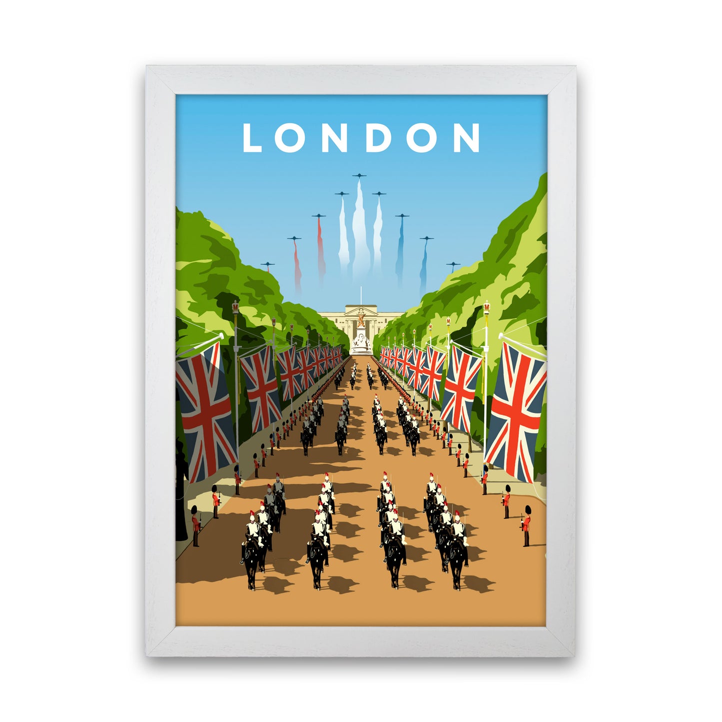 London Art Print by Richard O'Neill White Grain