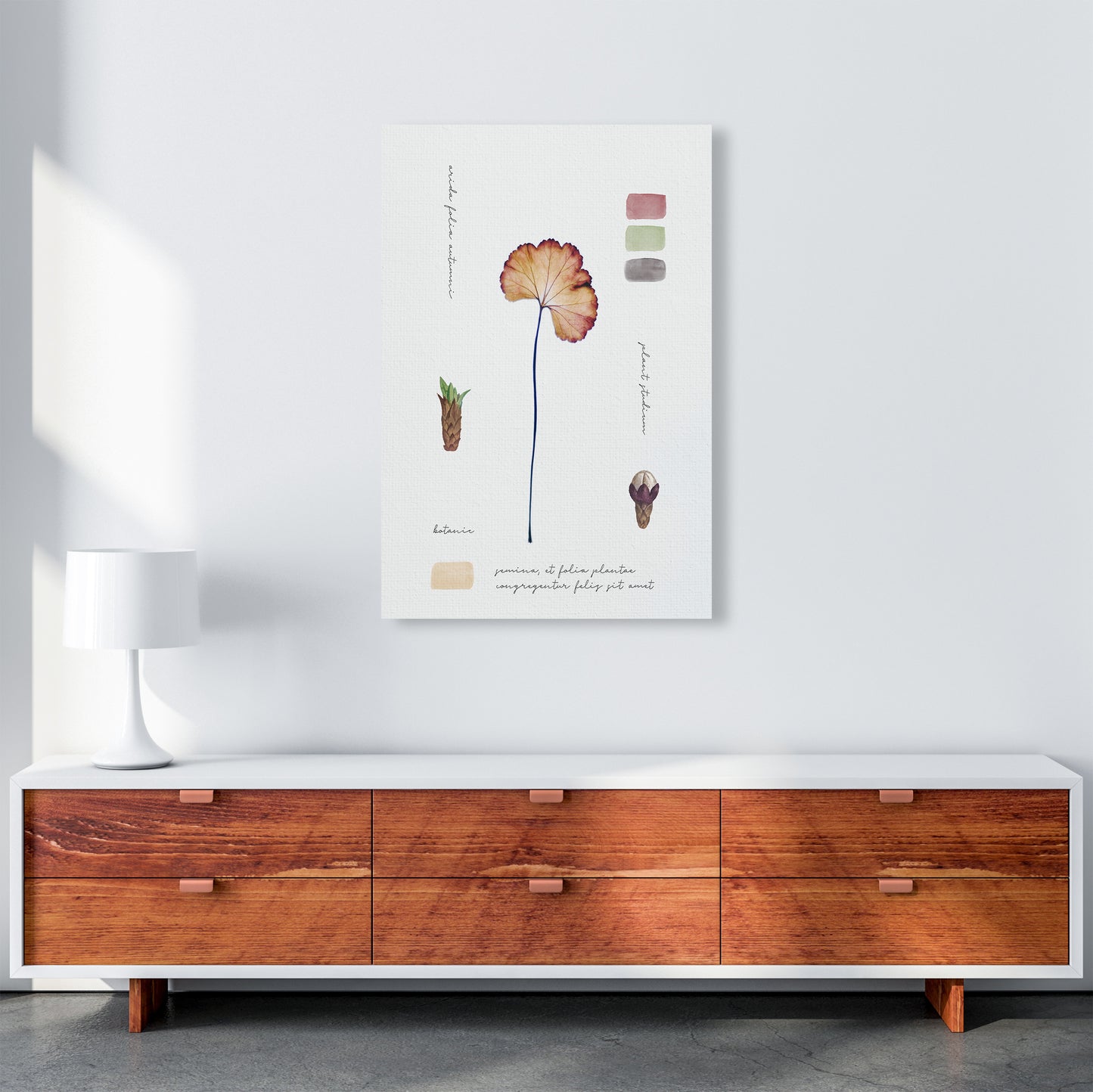 Botanic Notes Art Print by Seven Trees Design A1 Canvas