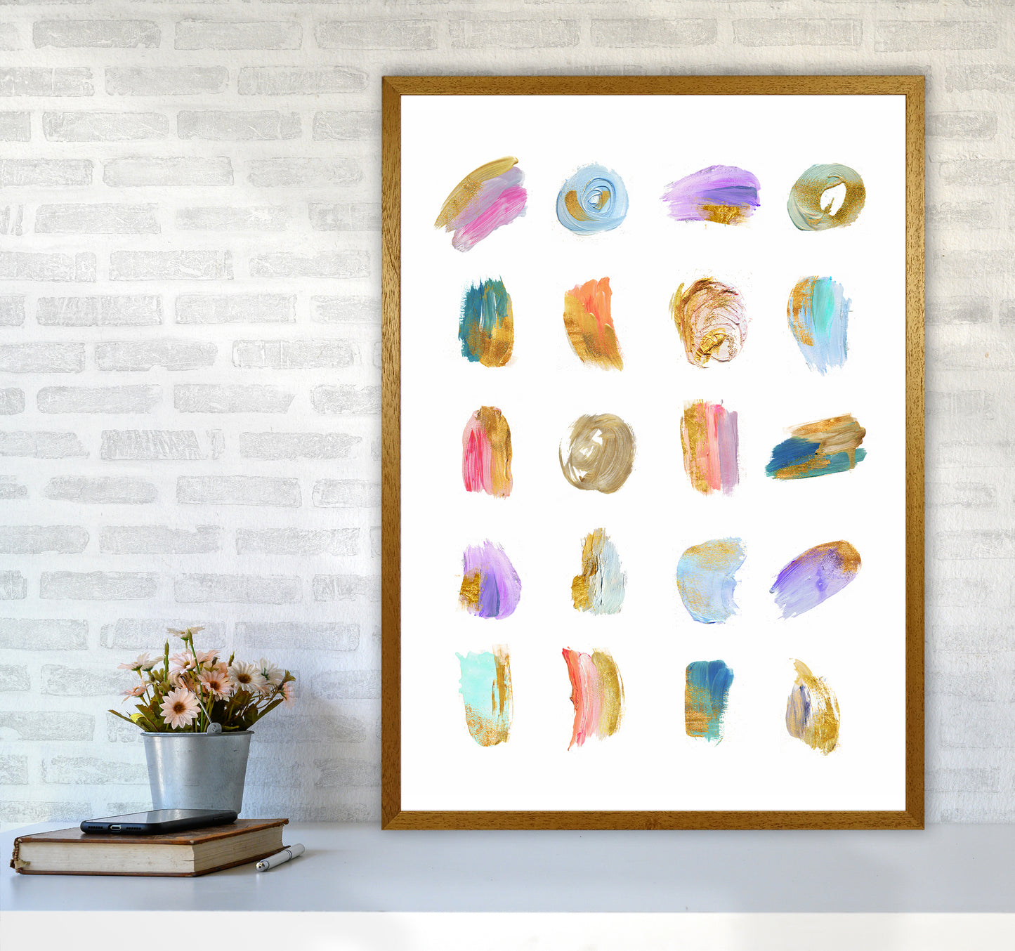 Painting Strokes Abstract Art Print by Seven Trees Design A1 Print Only