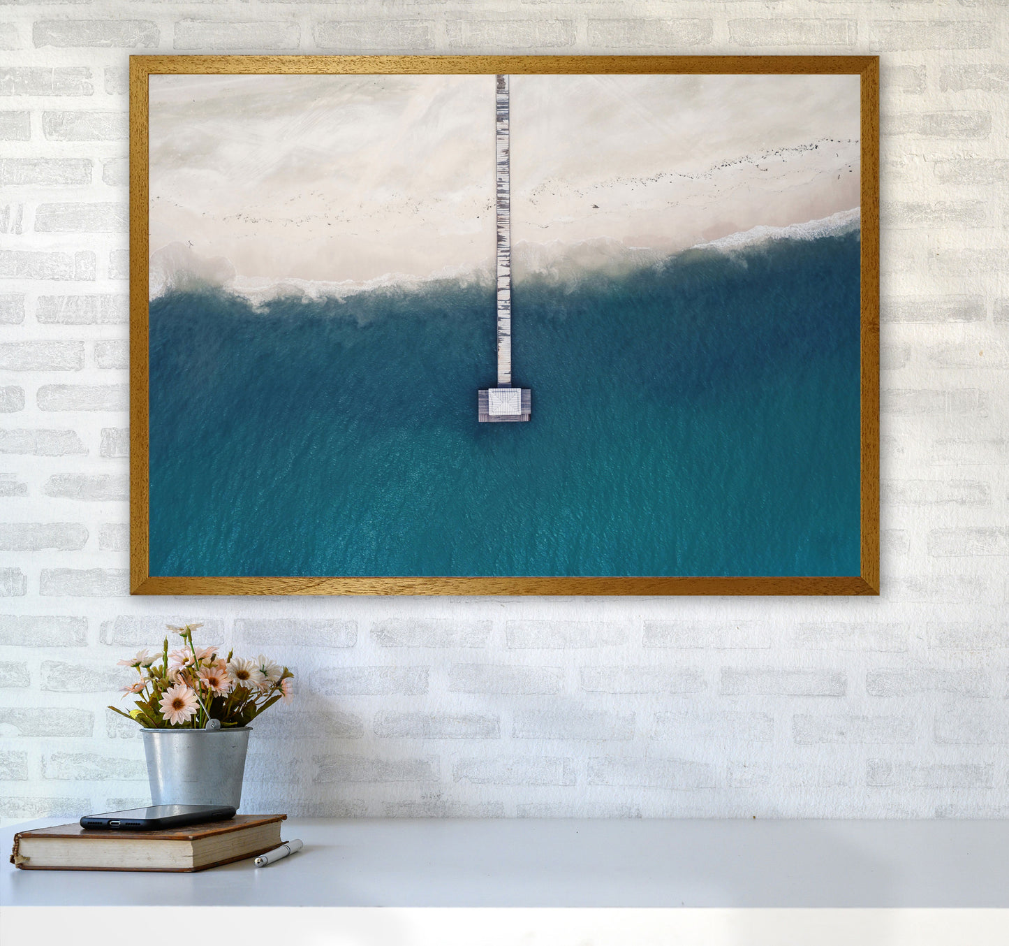 The bay from the sky Art Print by Seven Trees Design A1 Print Only