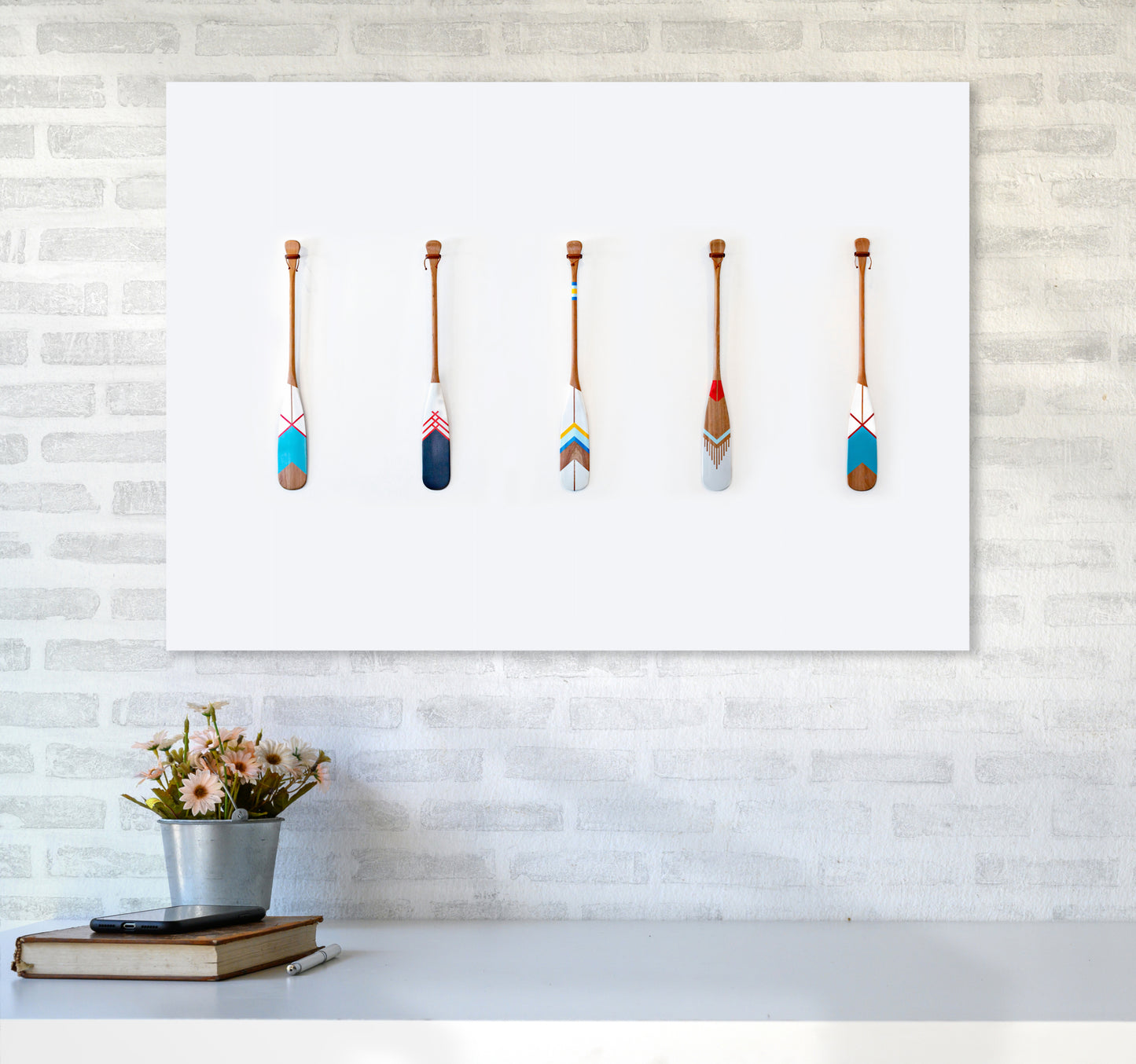 Five Oars Photography Art Print by Seven Trees Design A1 Black Frame