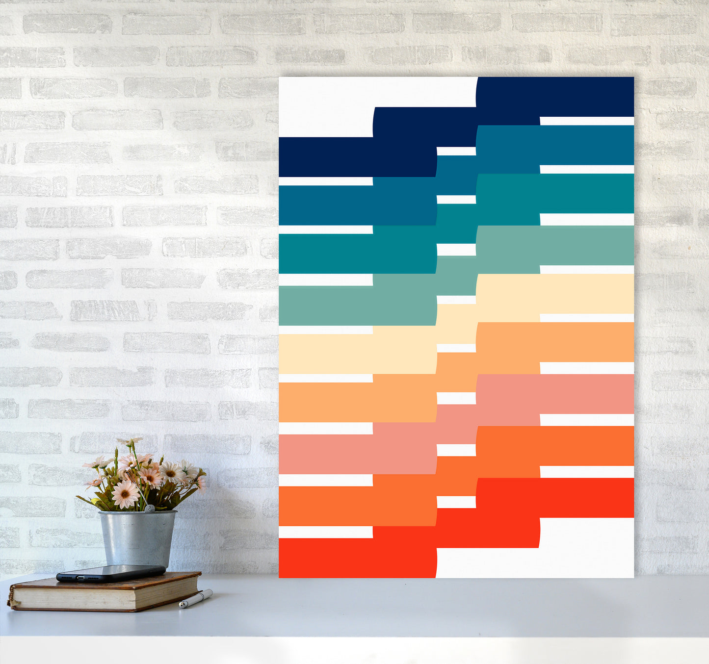 The Modern Geometry Art Print by Seven Trees Design A1 Black Frame