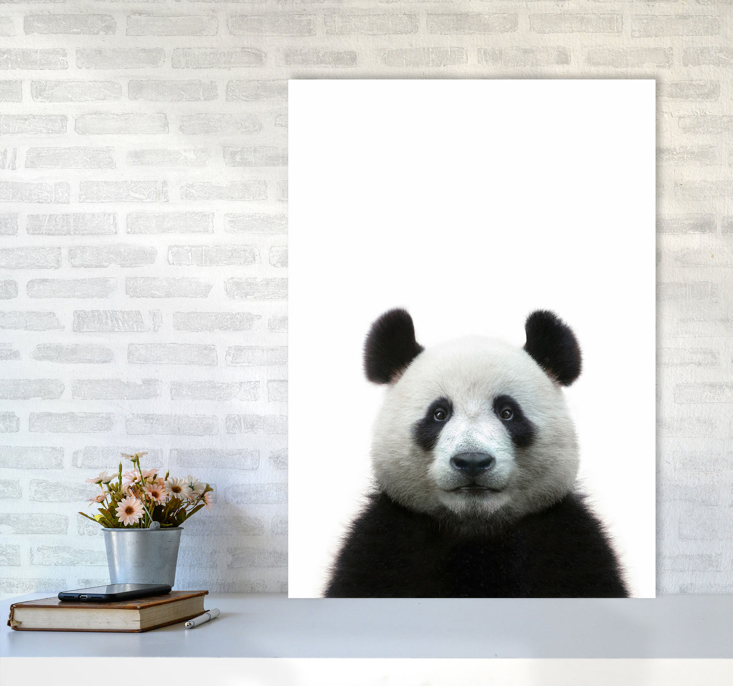 The Panda Art Print by Seven Trees Design A1 Black Frame