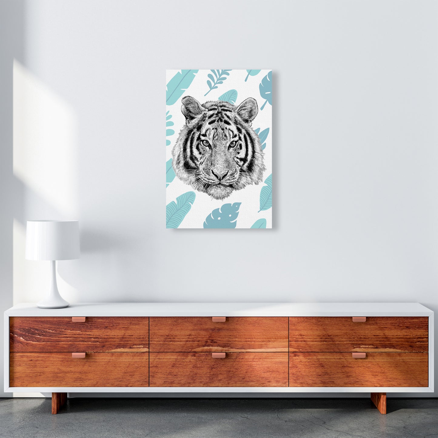 Tropical Tiger Animal Art Print by Seven Trees Design A2 Canvas