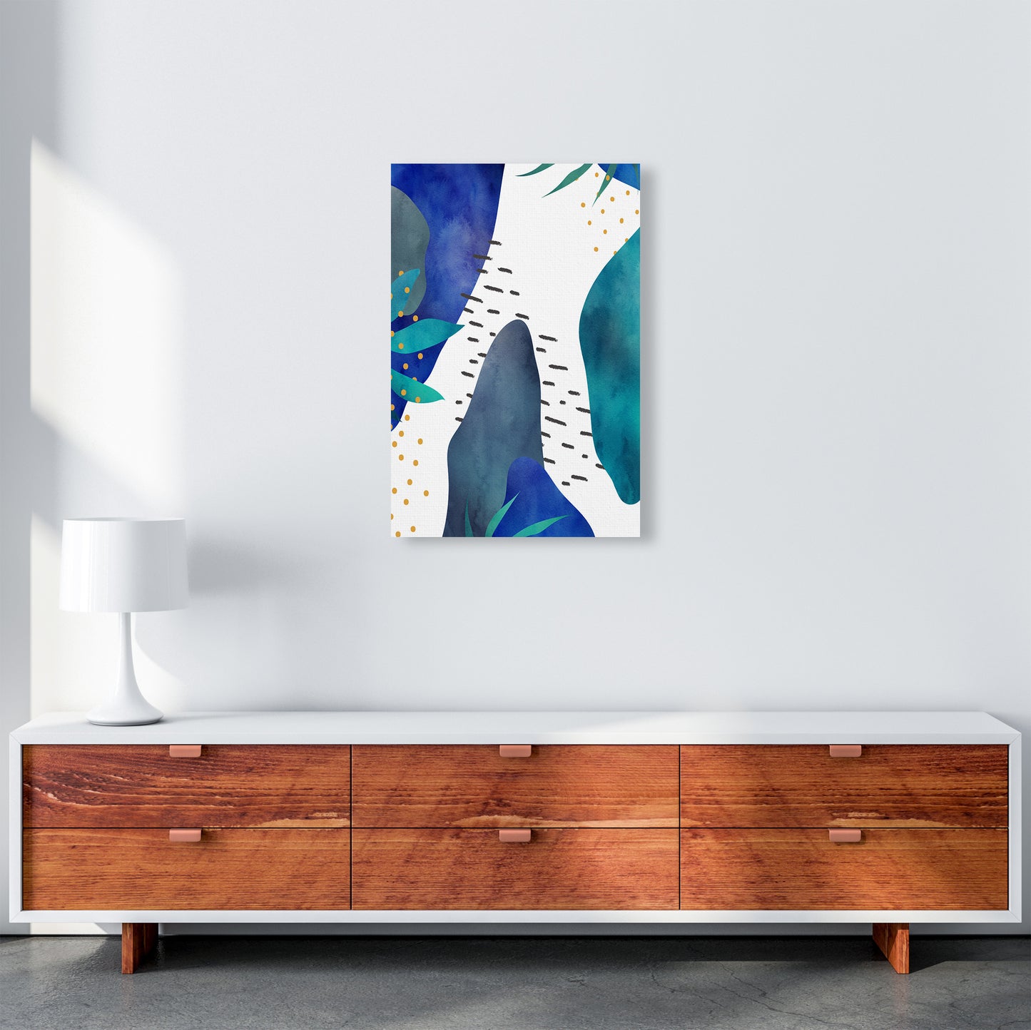 Watercolor Abstract Jungle Art Print by Seven Trees Design A2 Canvas