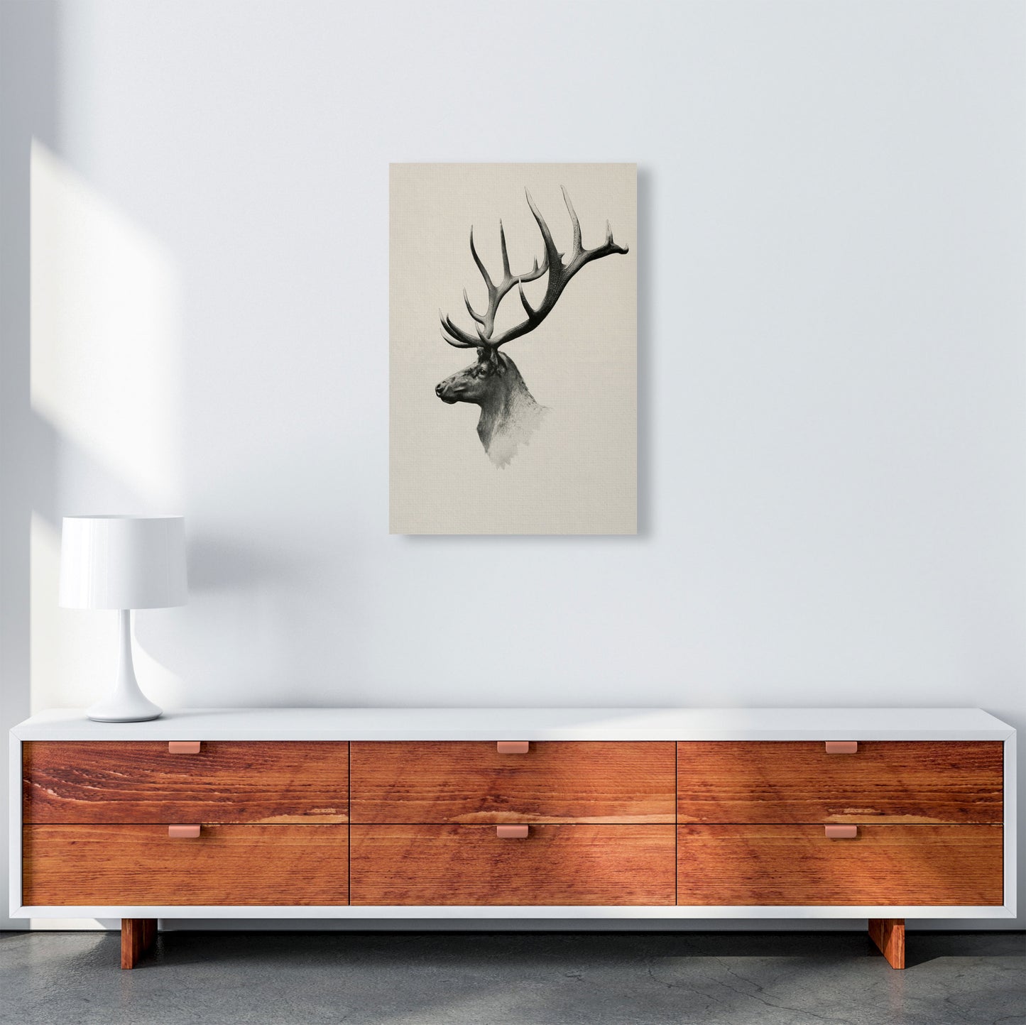 Mountain Reindeer Art Print by Seven Trees Design A2 Canvas