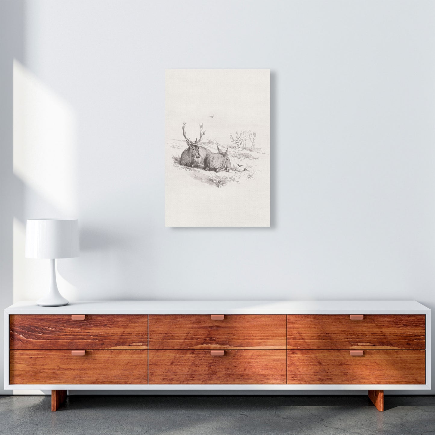 Reindeer Chilling Art Print by Seven Trees Design A2 Canvas