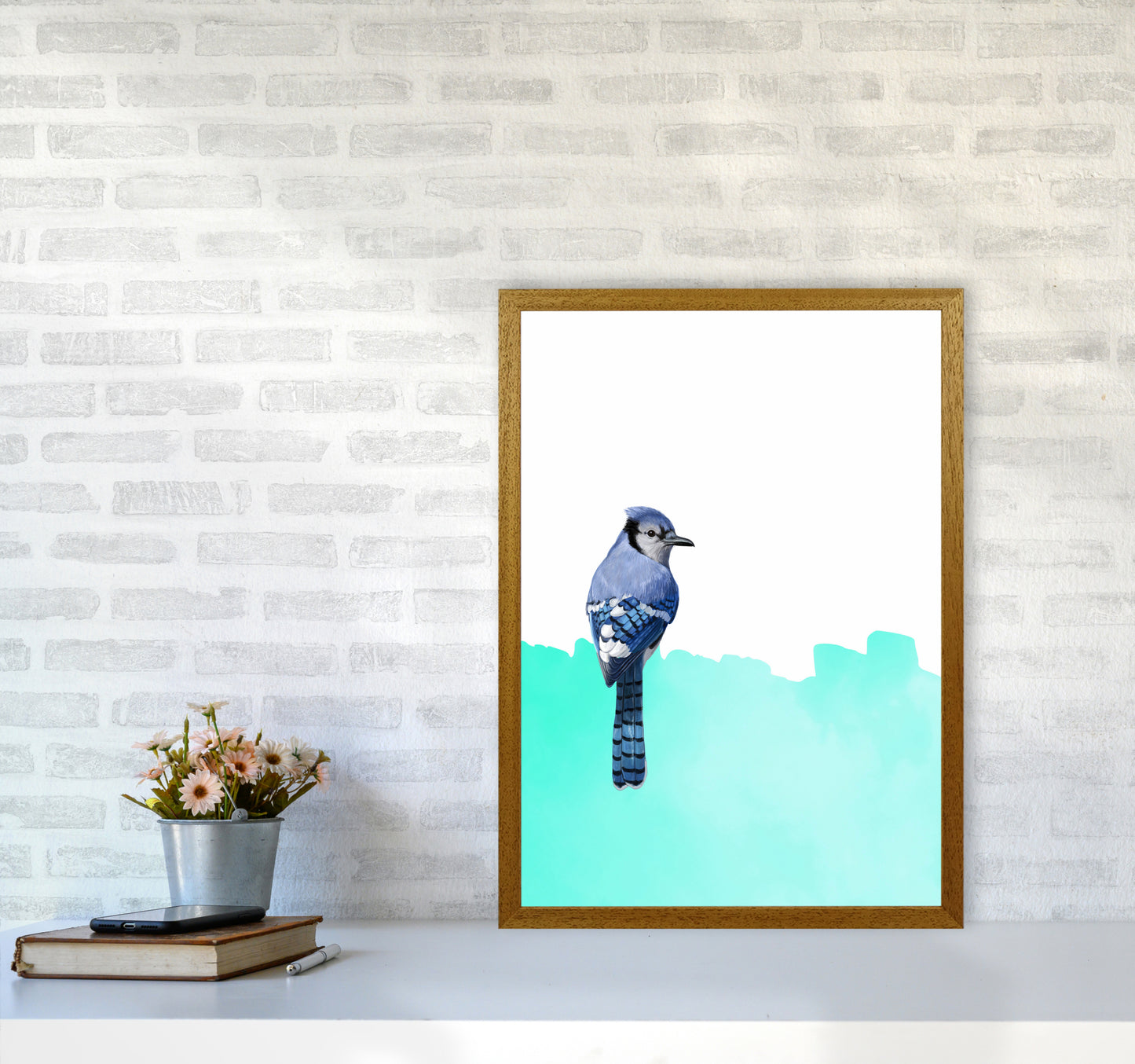Bird Blue Art Print by Seven Trees Design A2 Print Only