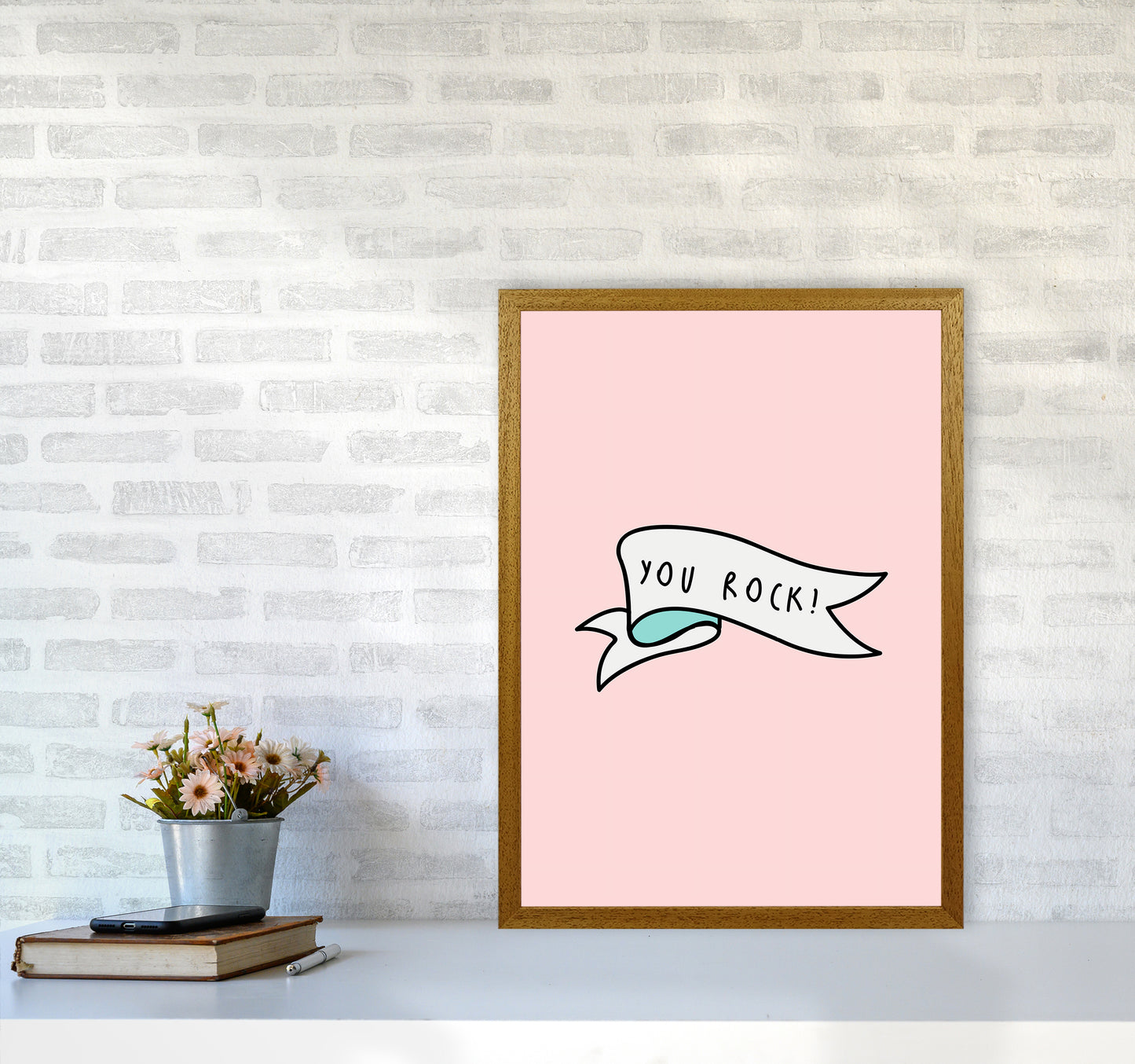 You Rock Quote Art Print by Seven Trees Design A2 Print Only