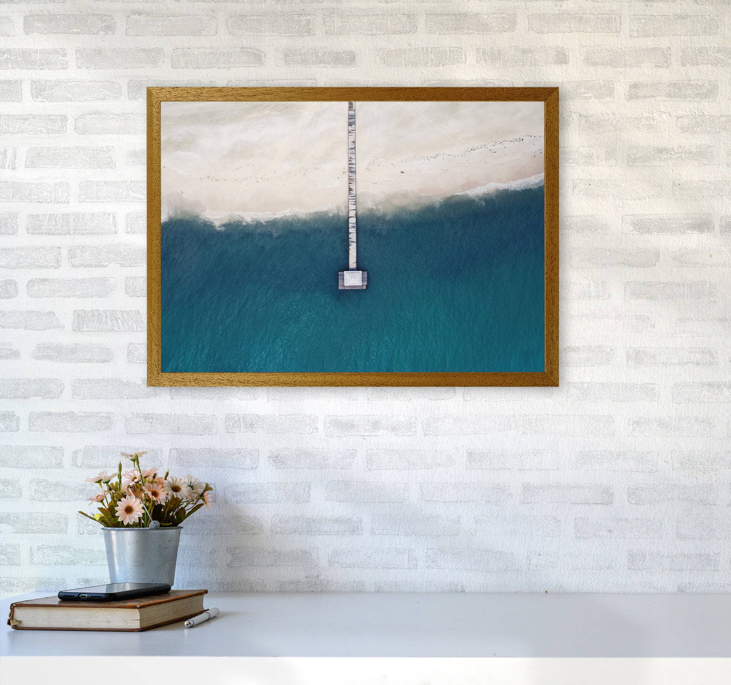 The bay from the sky Art Print by Seven Trees Design A2 Print Only