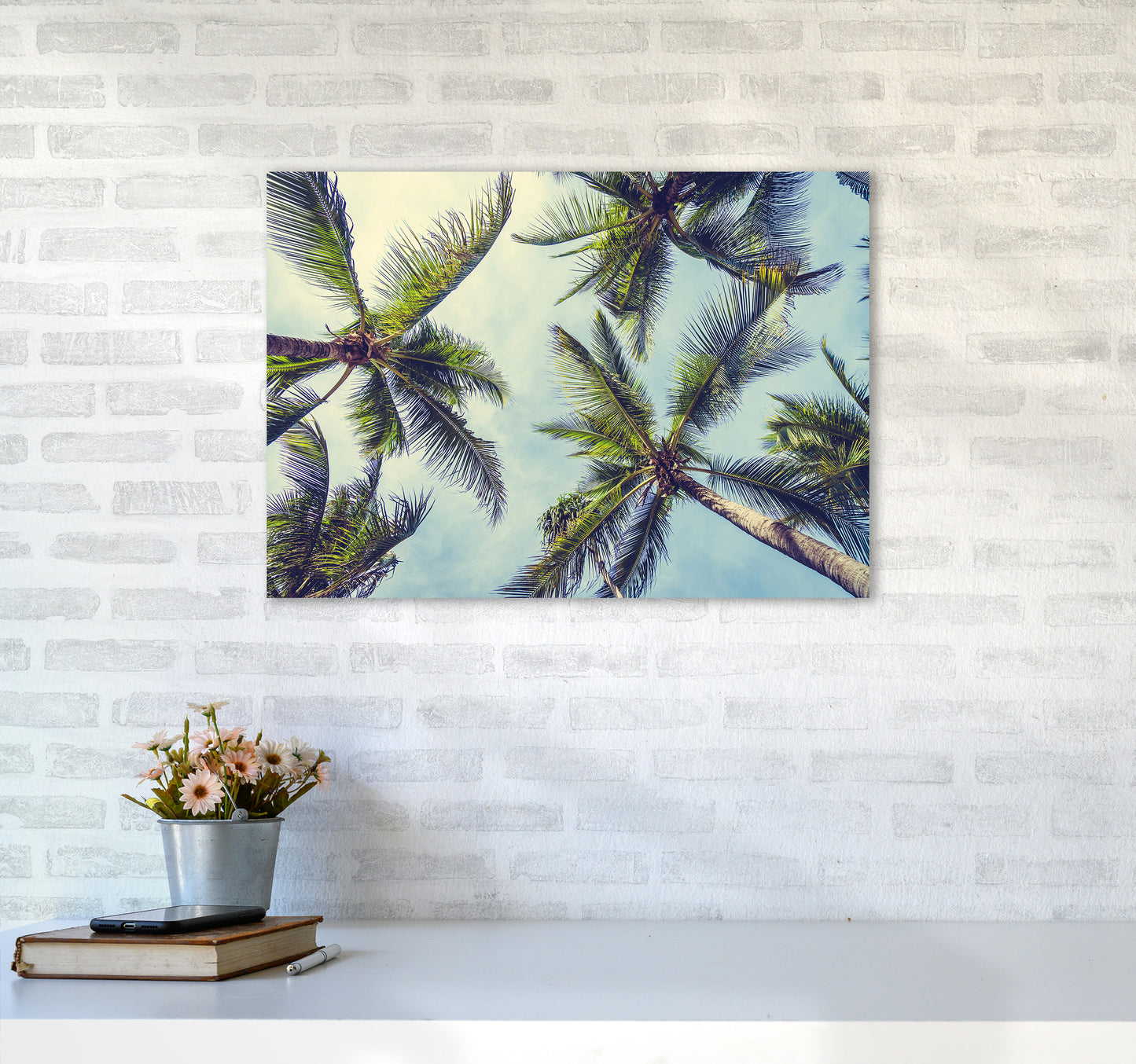 The Palms Photography Art Print by Seven Trees Design A2 Black Frame