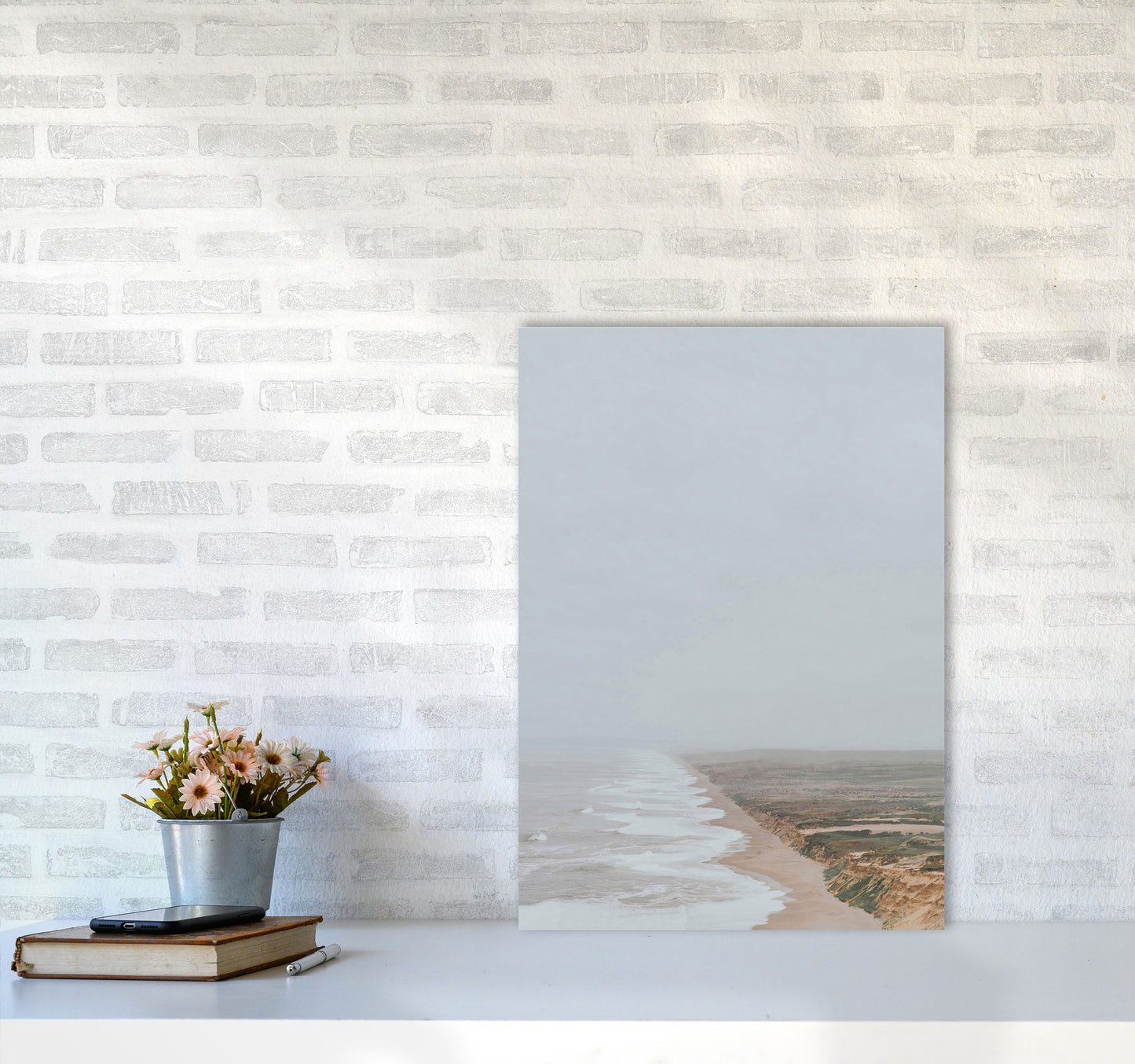 Fog and Waves Art Print by Seven Trees Design A2 Black Frame