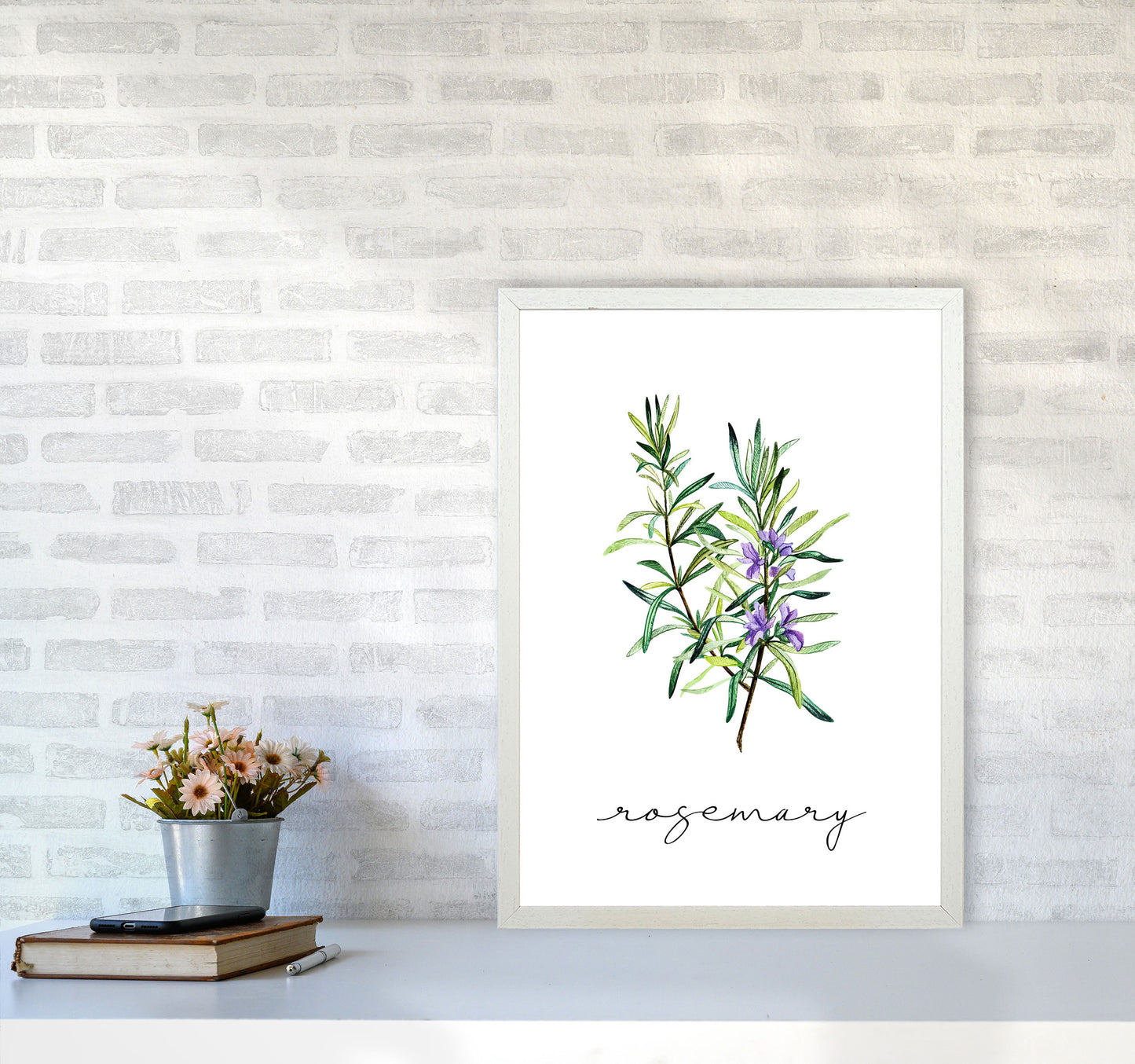 Rosemary Art Print by Seven Trees Design A2 Oak Frame
