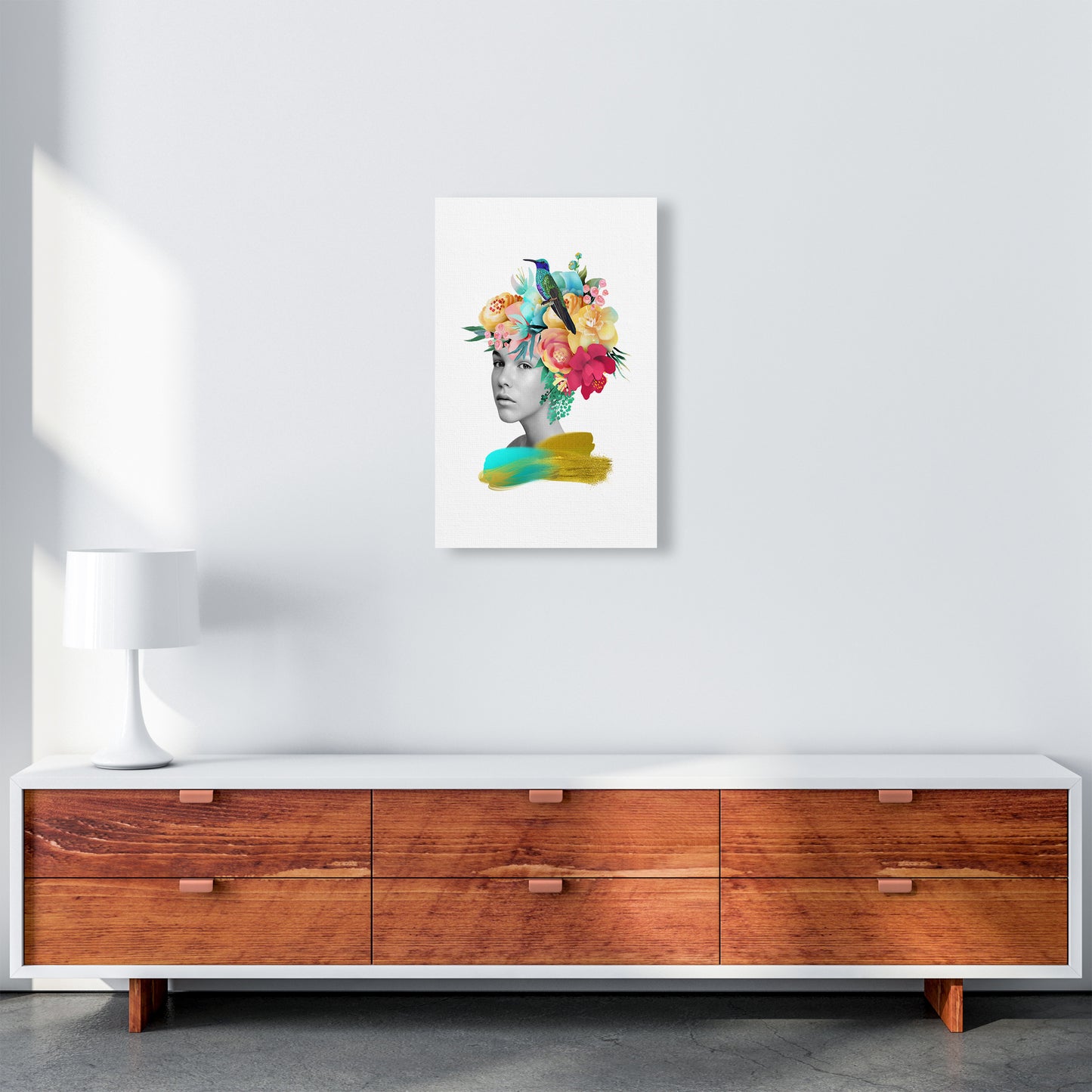 The Girl And The Paradise Art Print by Seven Trees Design A3 Canvas