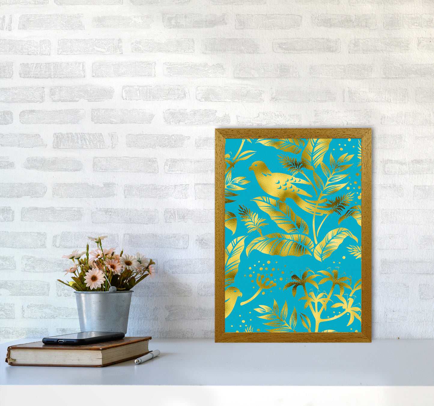 Gold Fauna Art Print by Seven Trees Design A3 Print Only