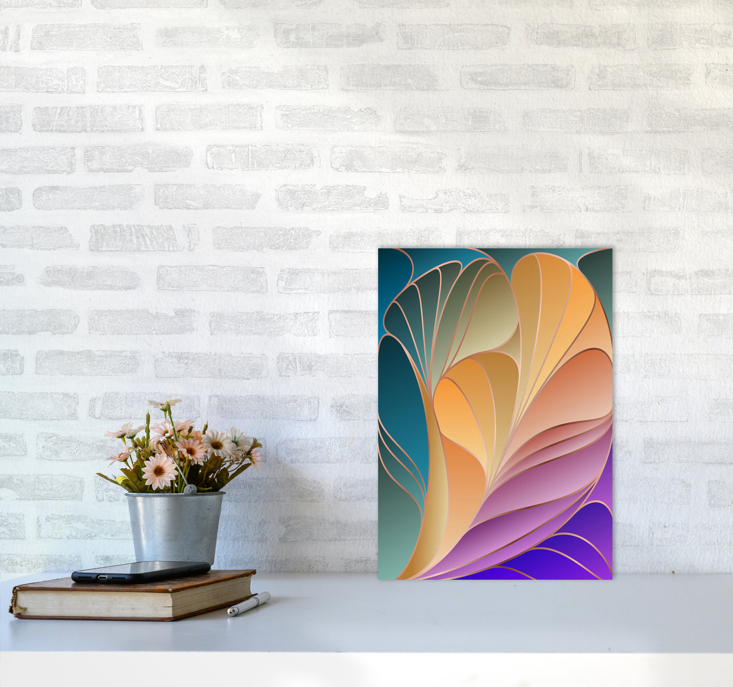 Colorful Art Deco IV Art Print by Seven Trees Design A3 Black Frame