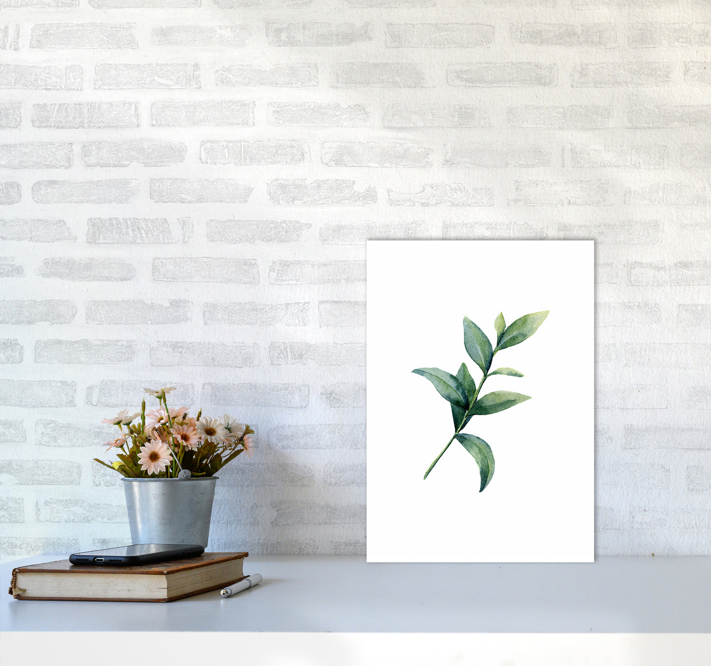 Watercolor Eucalyptus II Art Print by Seven Trees Design A3 Black Frame