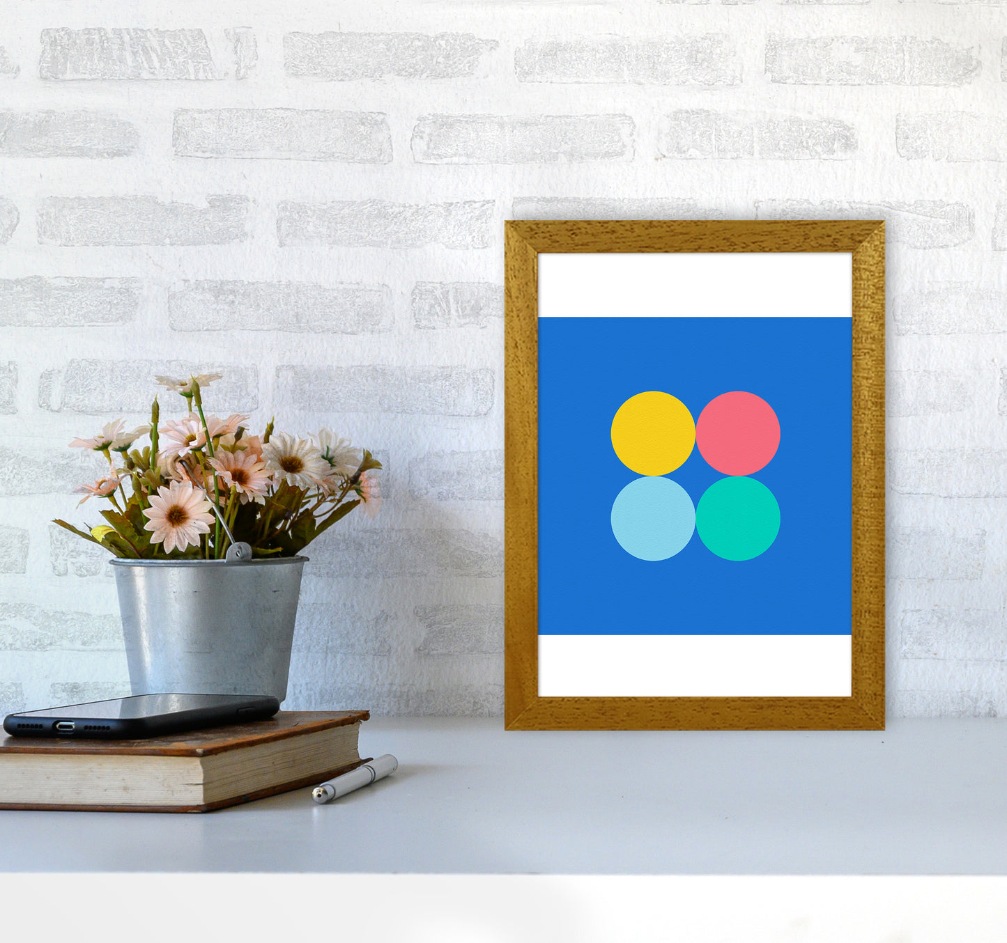 Happy shapes I Circles Art Print by Seven Trees Design A4 Print Only