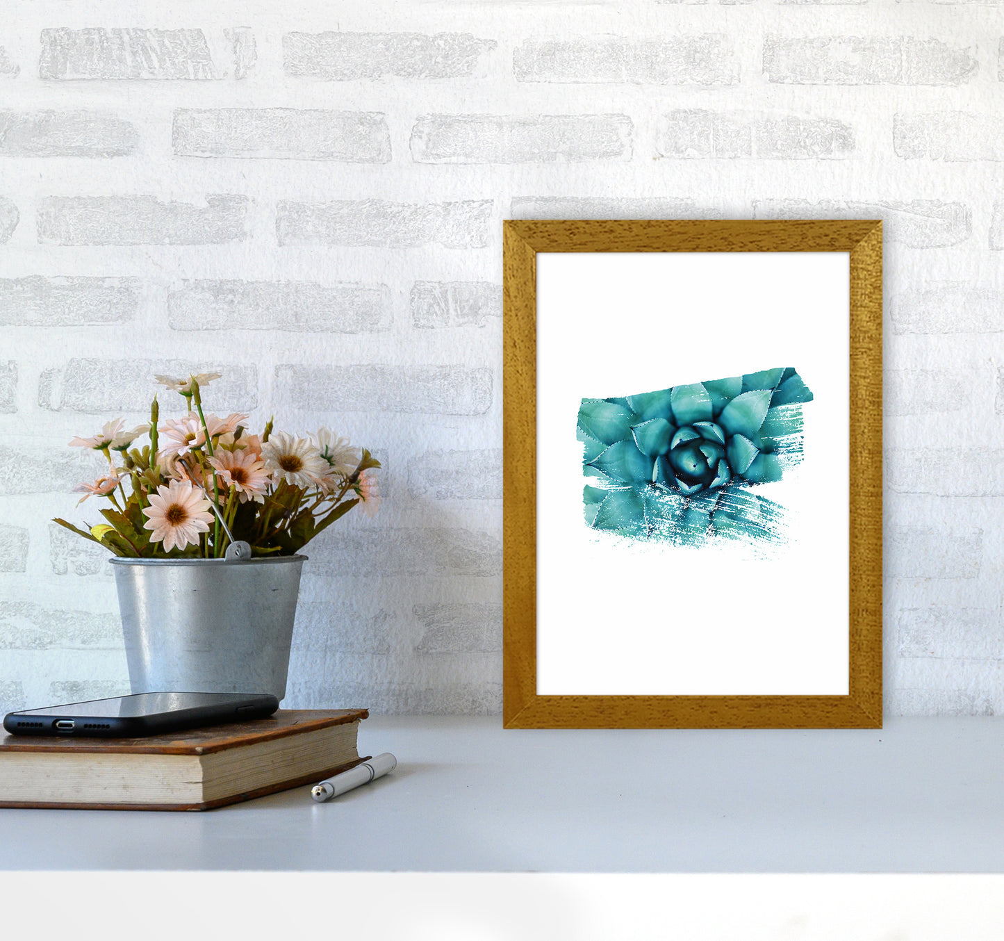 Modern Succulent II Art Print by Seven Trees Design A4 Print Only