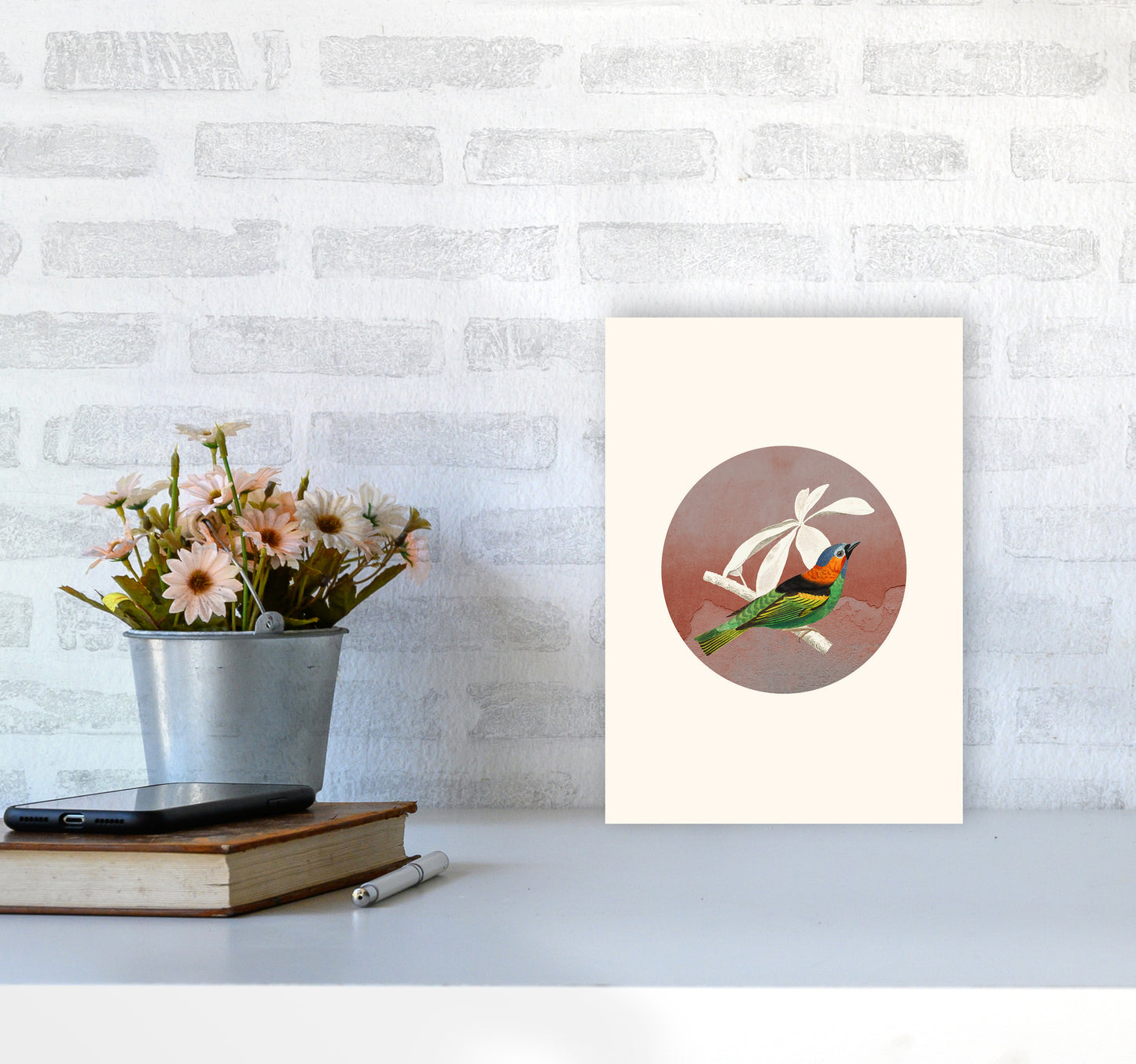 Bird Collage II Art Print by Seven Trees Design A4 Black Frame