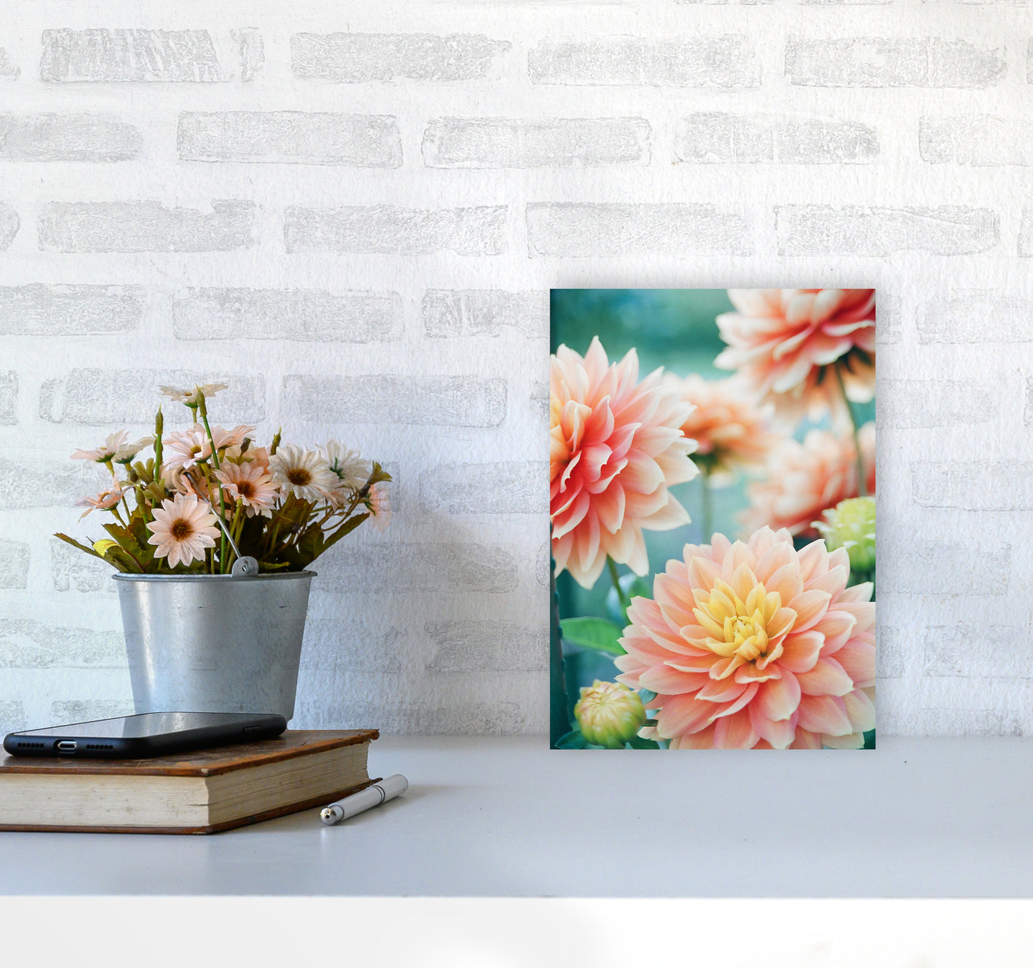 Happy Flowers Photography Art Print by Seven Trees Design A4 Black Frame