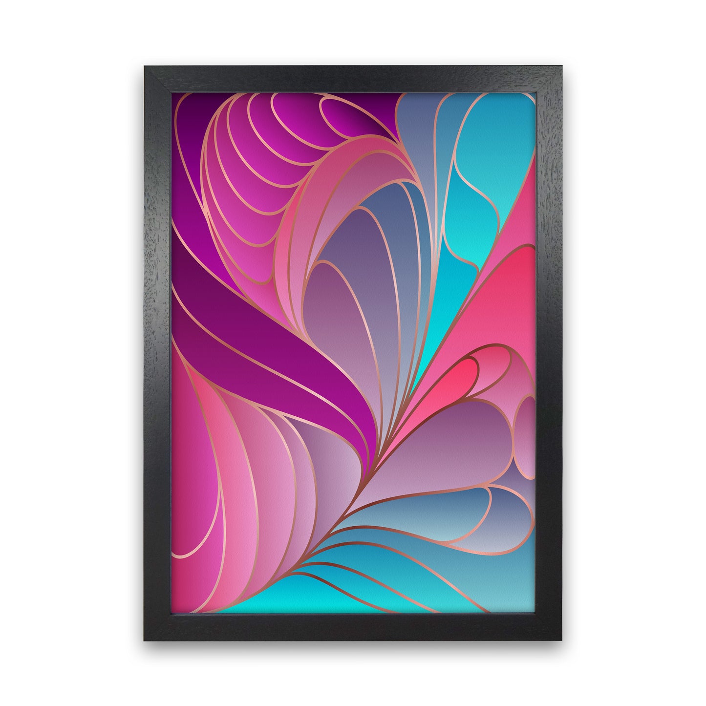 Colorful Art Deco II_ Art Print by Seven Trees Design Black Grain